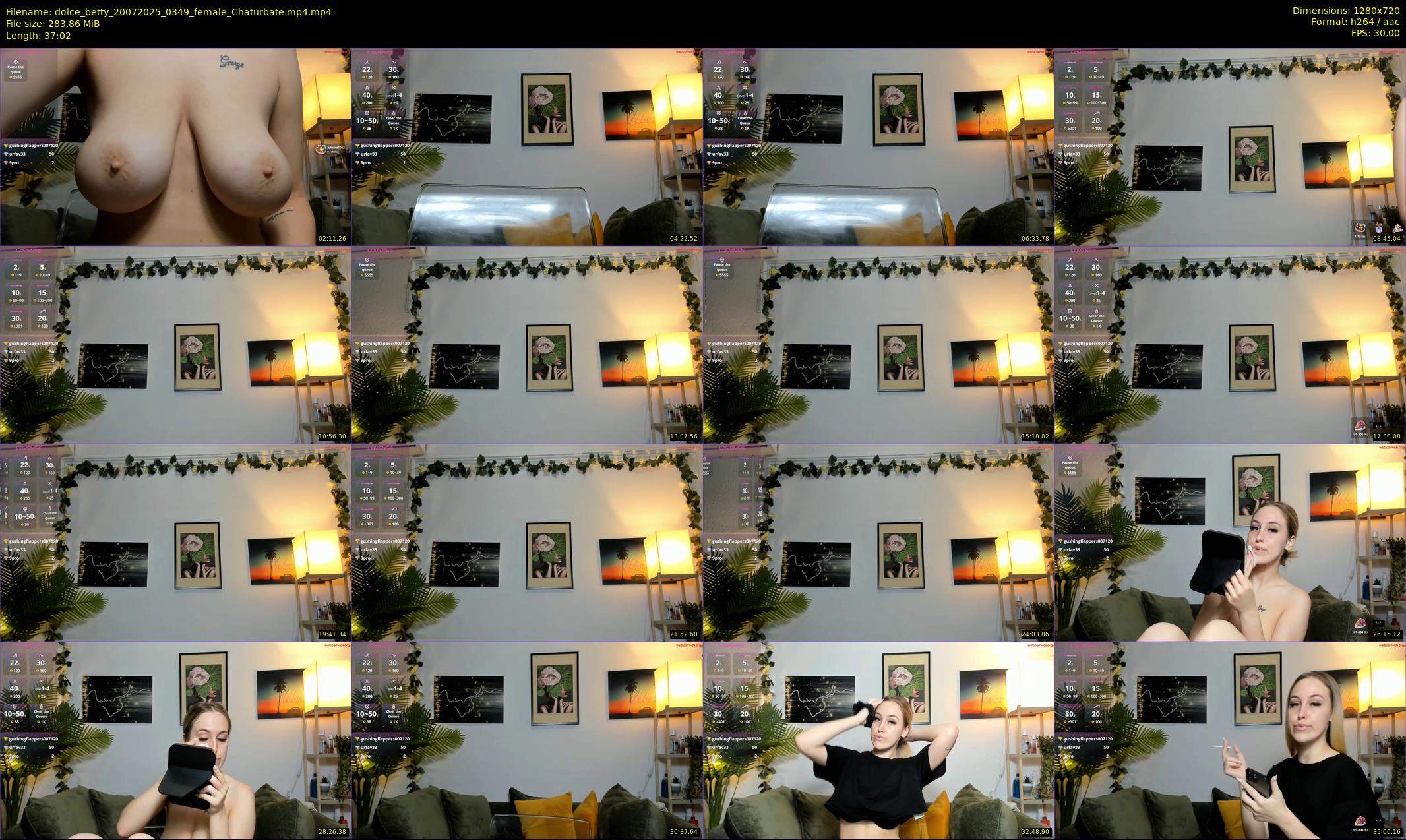 dolce_betty — 38 minute Chaturbate female cam show recording, 720p, Jul 20, 2025