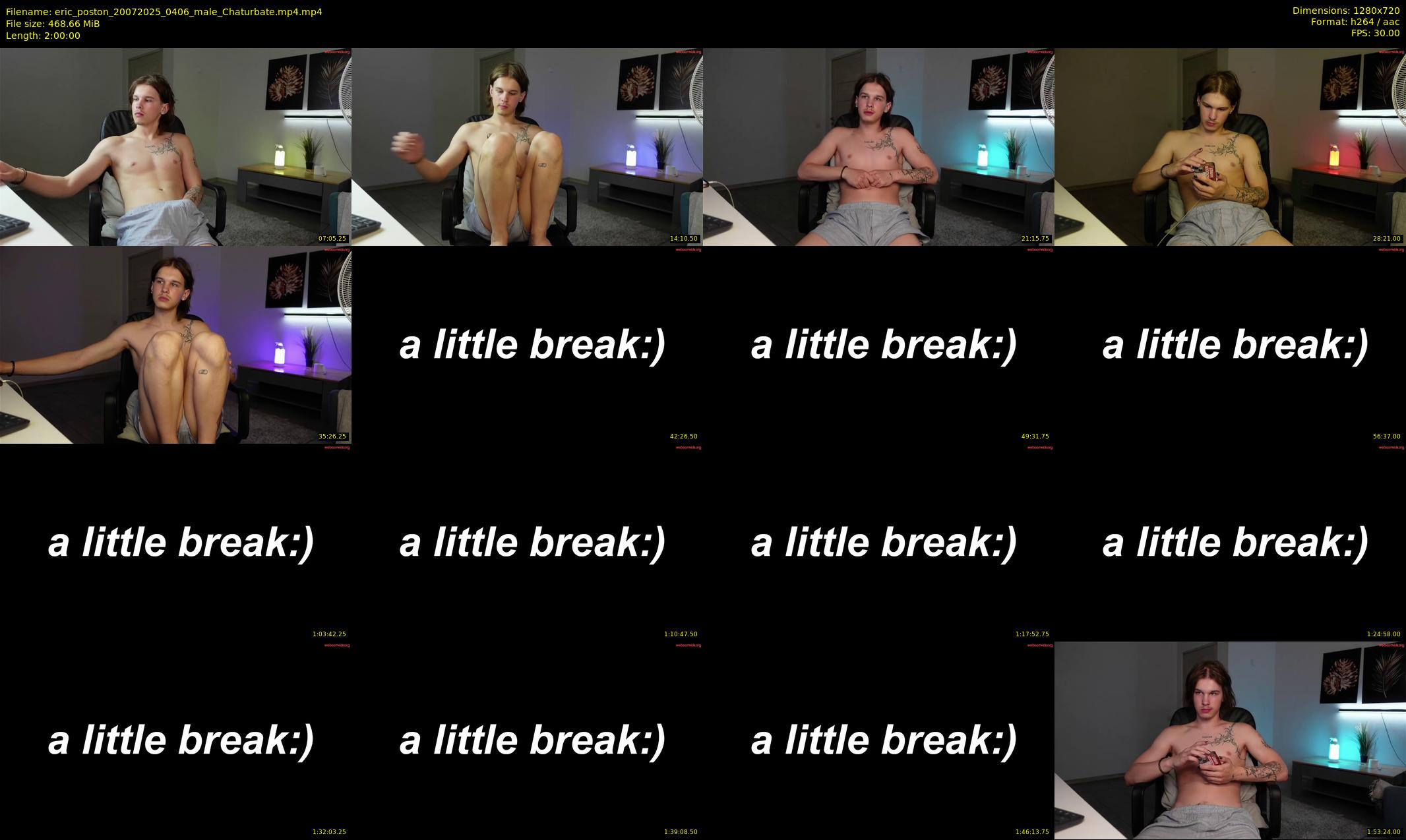 eric_poston — 120 minute Chaturbate male cam show recording, 720p, Jul 20, 2025