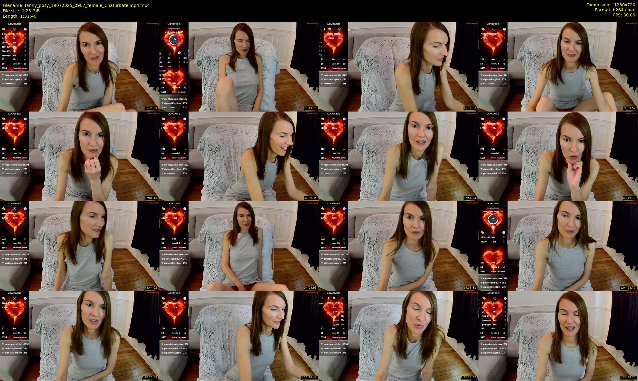 fanny_posy — 92 minute Chaturbate female cam show recording, 720p, Jul 19, 2025
