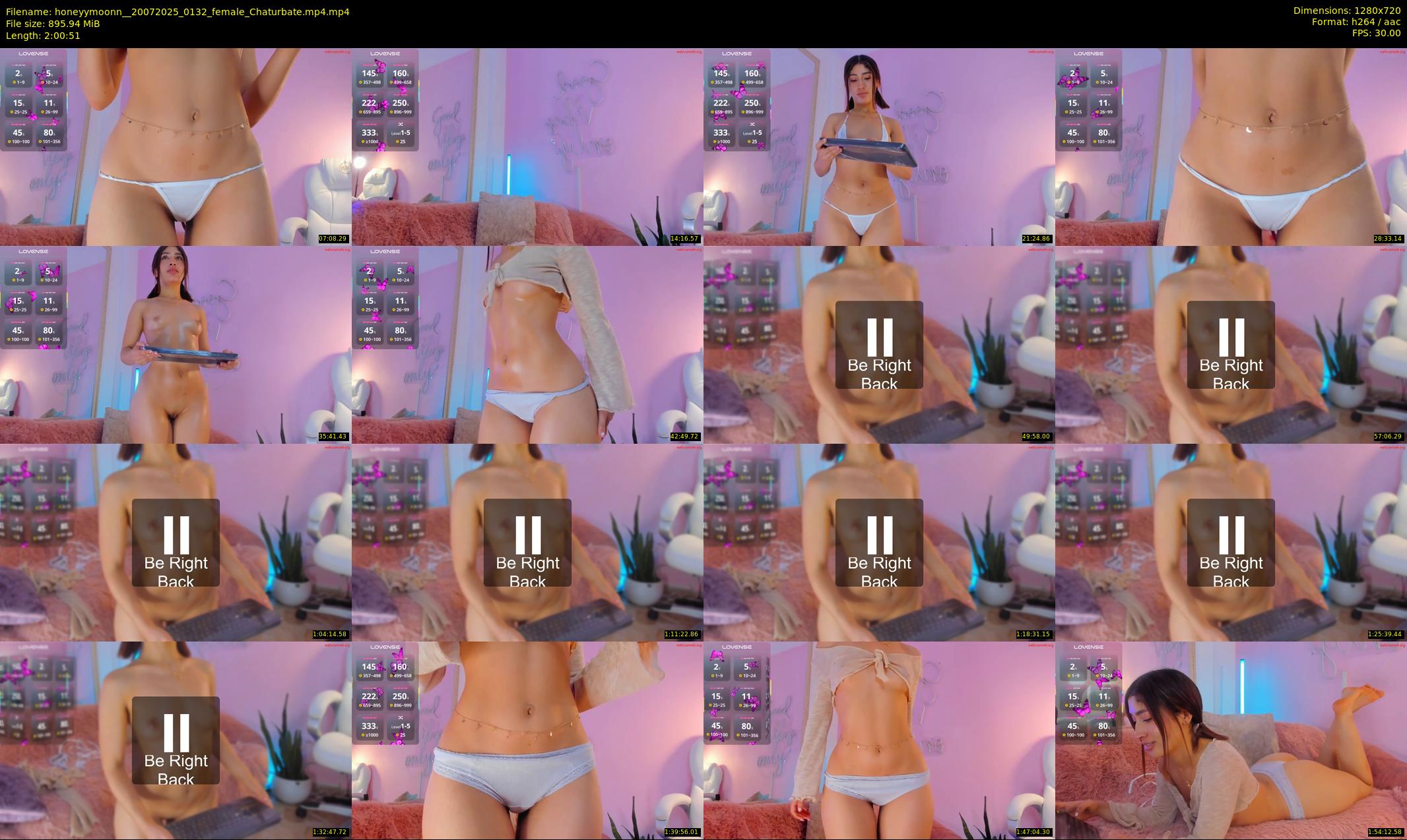 honeyymoonn_ — 121 minute Chaturbate female cam show recording, 720p, Jul 20, 2025