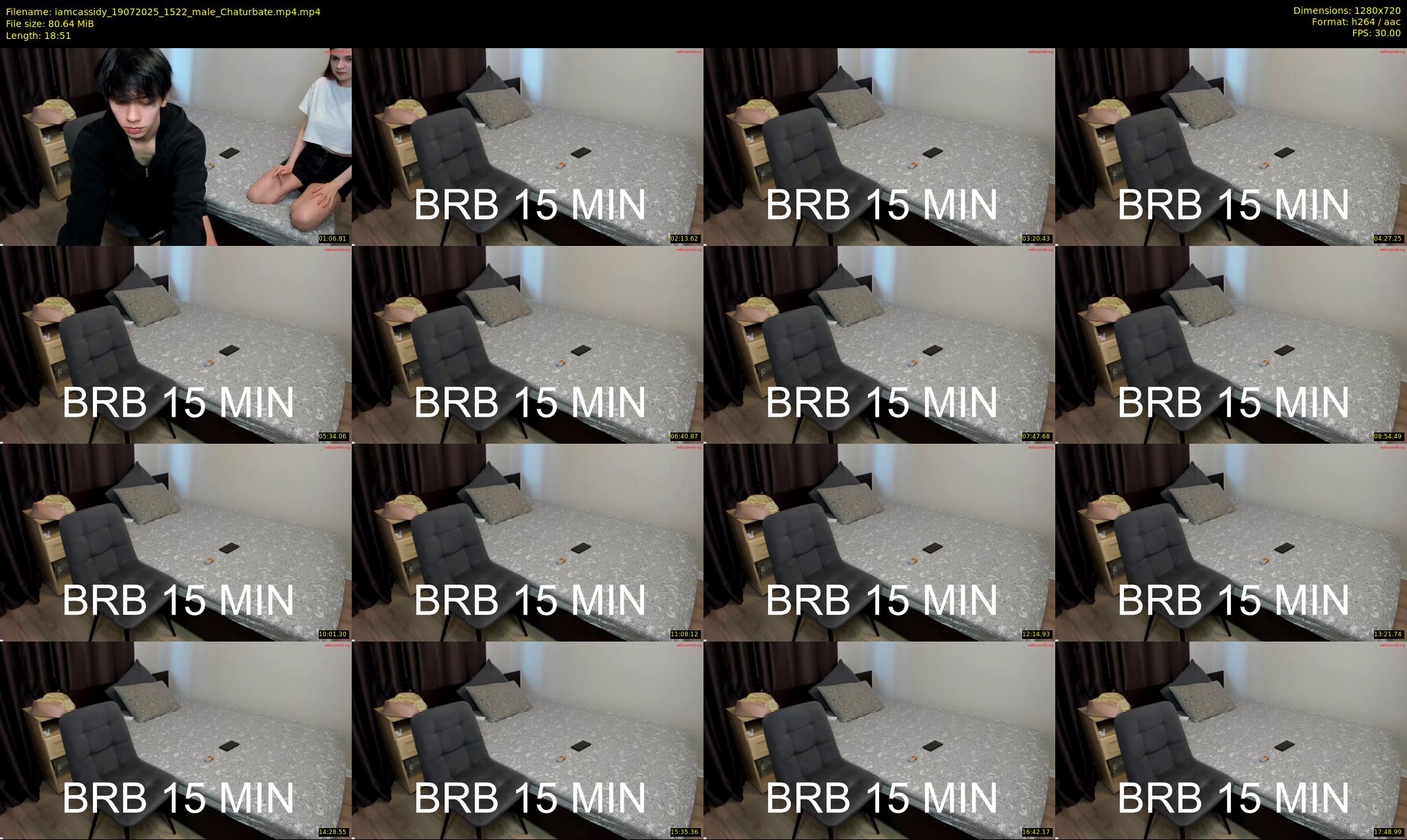 iamcassidy — 19 minute Chaturbate female cam show recording, 720p, Jul 19, 2025