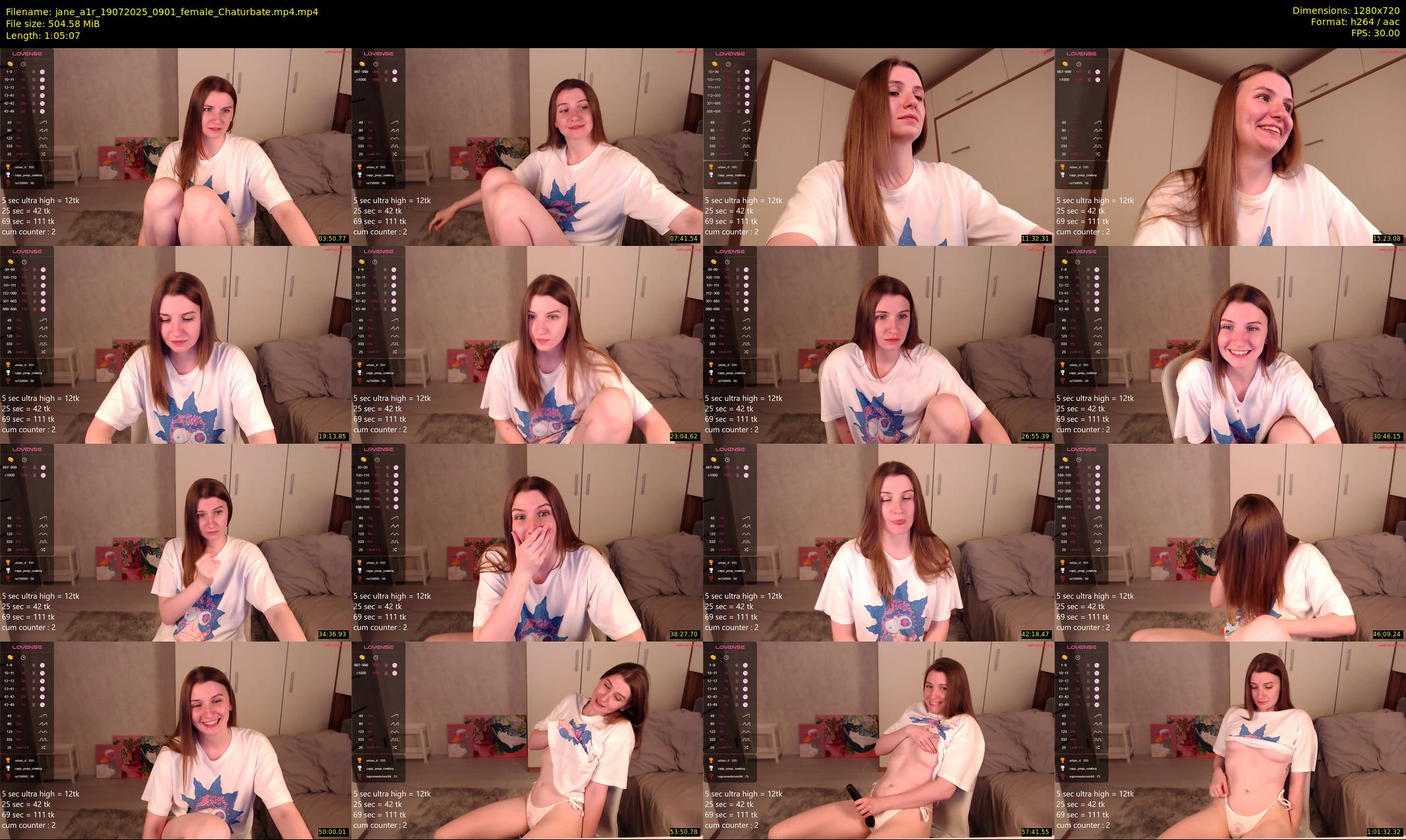 jane_a1r — 66 minute Chaturbate female cam show recording, 720p, Jul 19, 2025