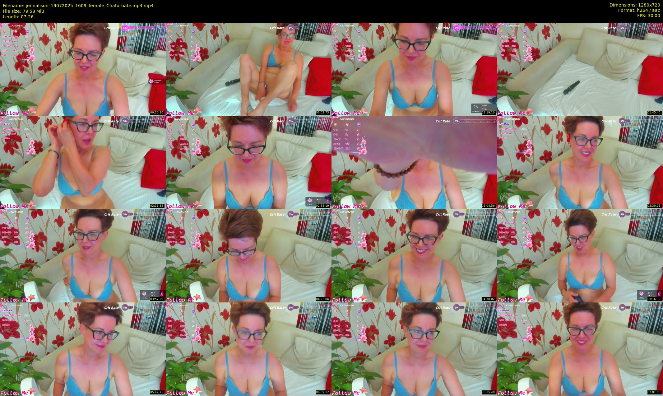 jennalison — 8 minute Chaturbate female cam show recording, 720p, Jul 19, 2025