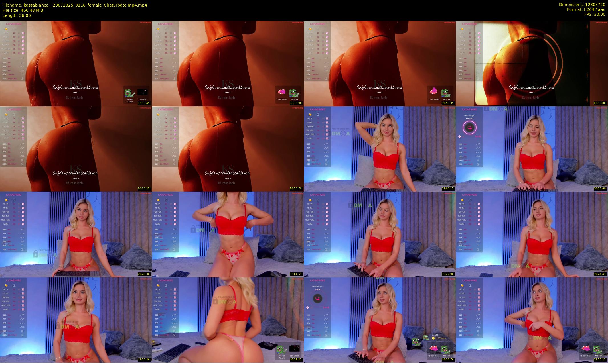 kassablanca_ — 56 minute Chaturbate female cam show recording, 720p, Jul 20, 2025