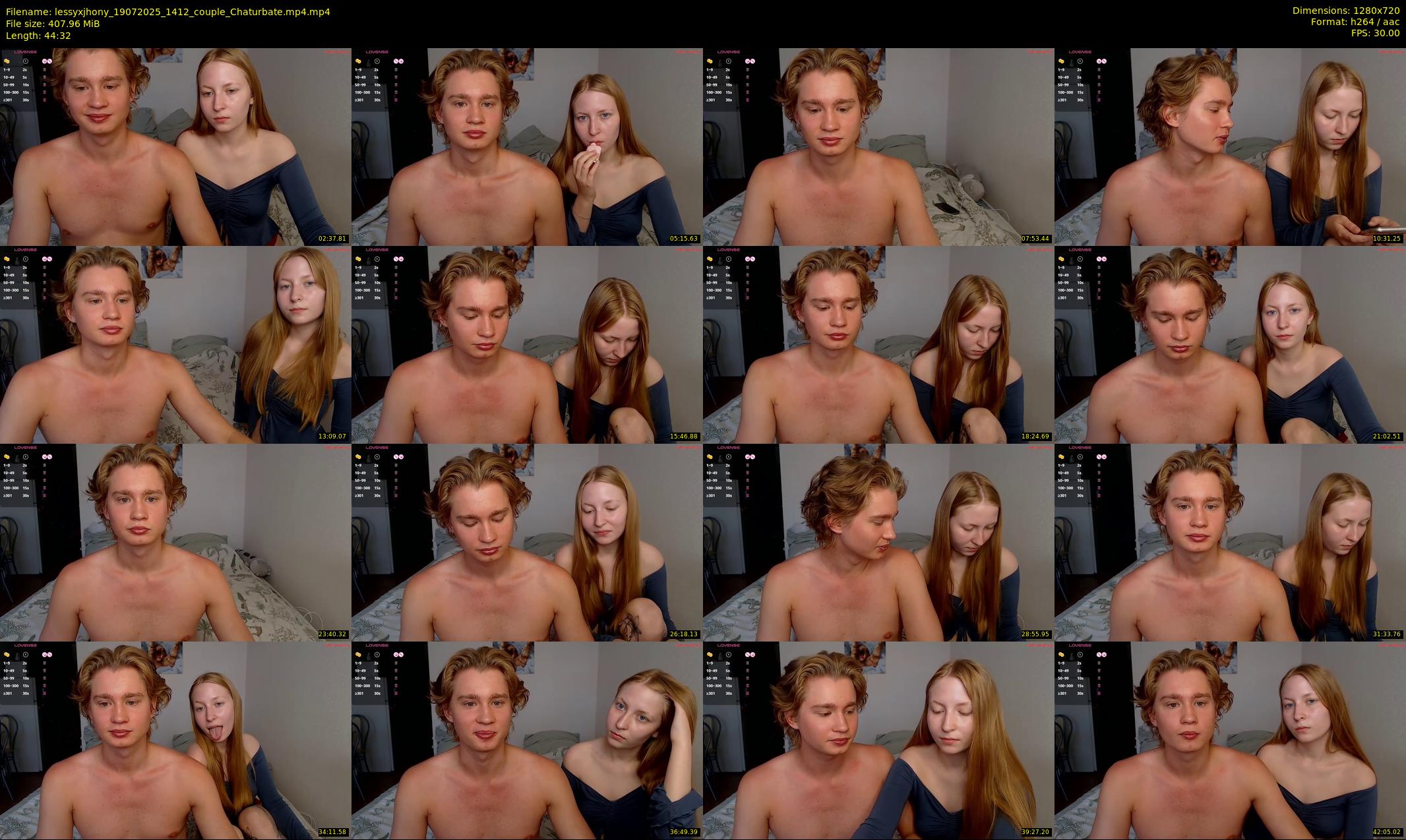 lessyxjhony — 45 minute Chaturbate couple cam show recording, 720p, Jul 19, 2025