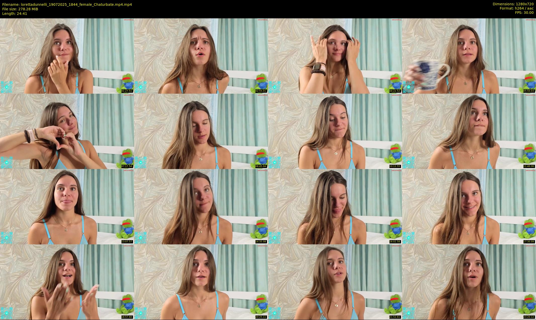 lorettadunnelli — 25 minute Chaturbate female cam show recording, 720p, Jul 19, 2025