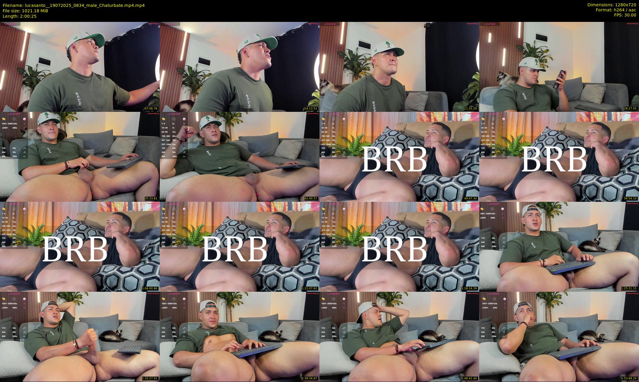 lucasanto_ — 121 minute Chaturbate male cam show recording, 720p, Jul 19, 2025