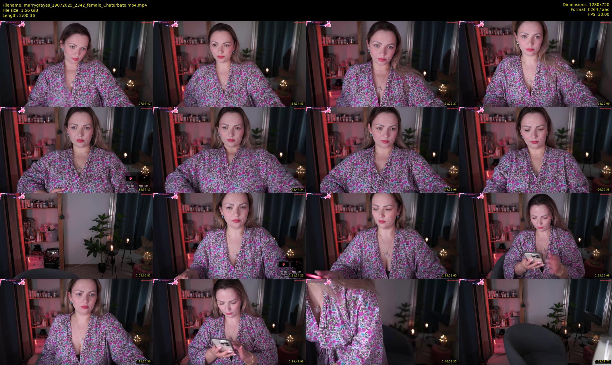 marrygrayes — 121 minute Chaturbate female cam show recording, 720p, Jul 19, 2025