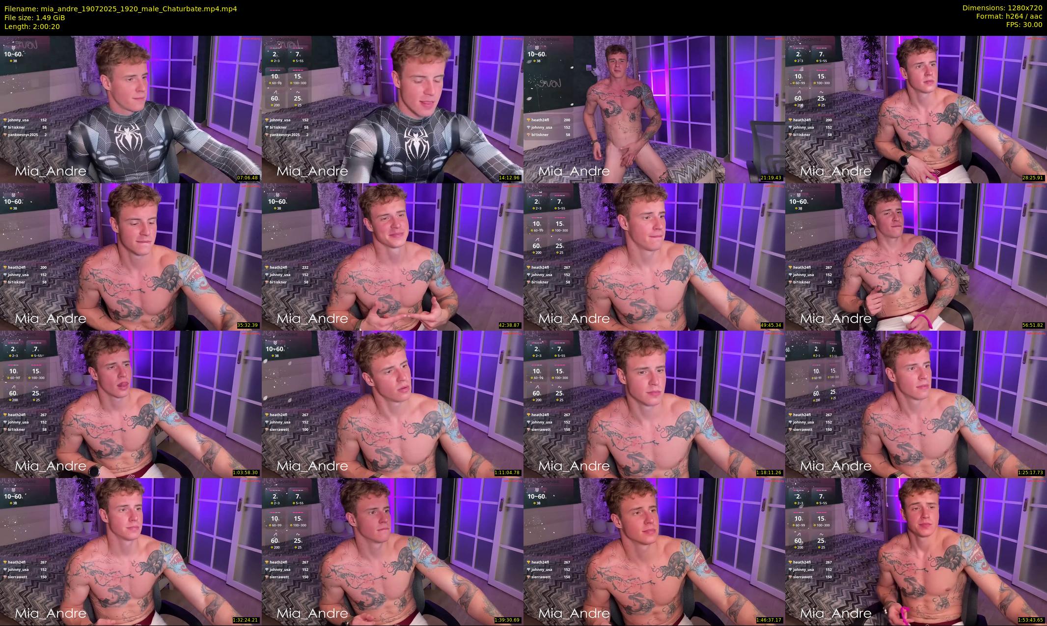 mia_andre — 121 minute Chaturbate couple cam show recording, 720p, Jul 19, 2025