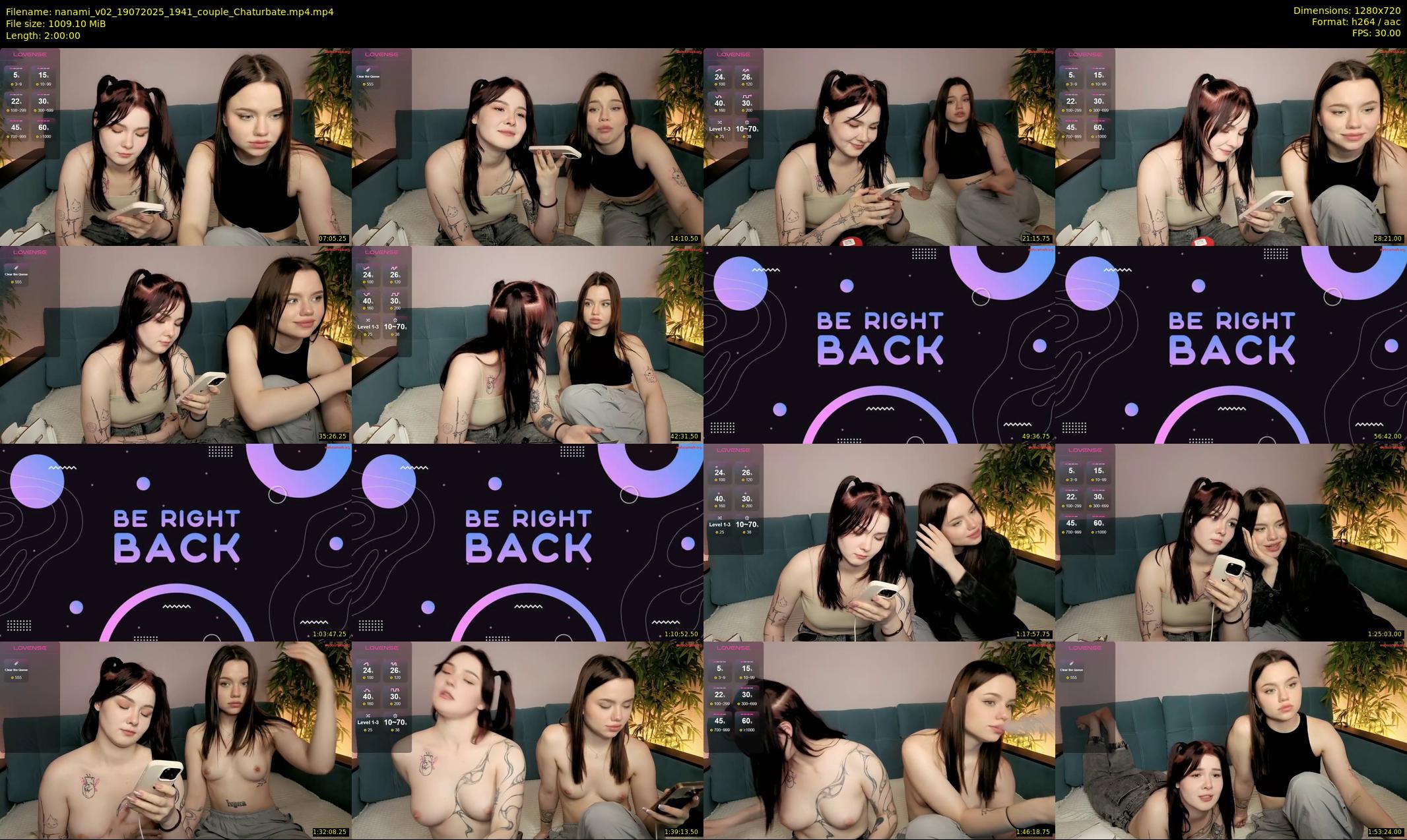 nanami_v02 — 120 minute Chaturbate couple cam show recording, 720p, Jul 19, 2025