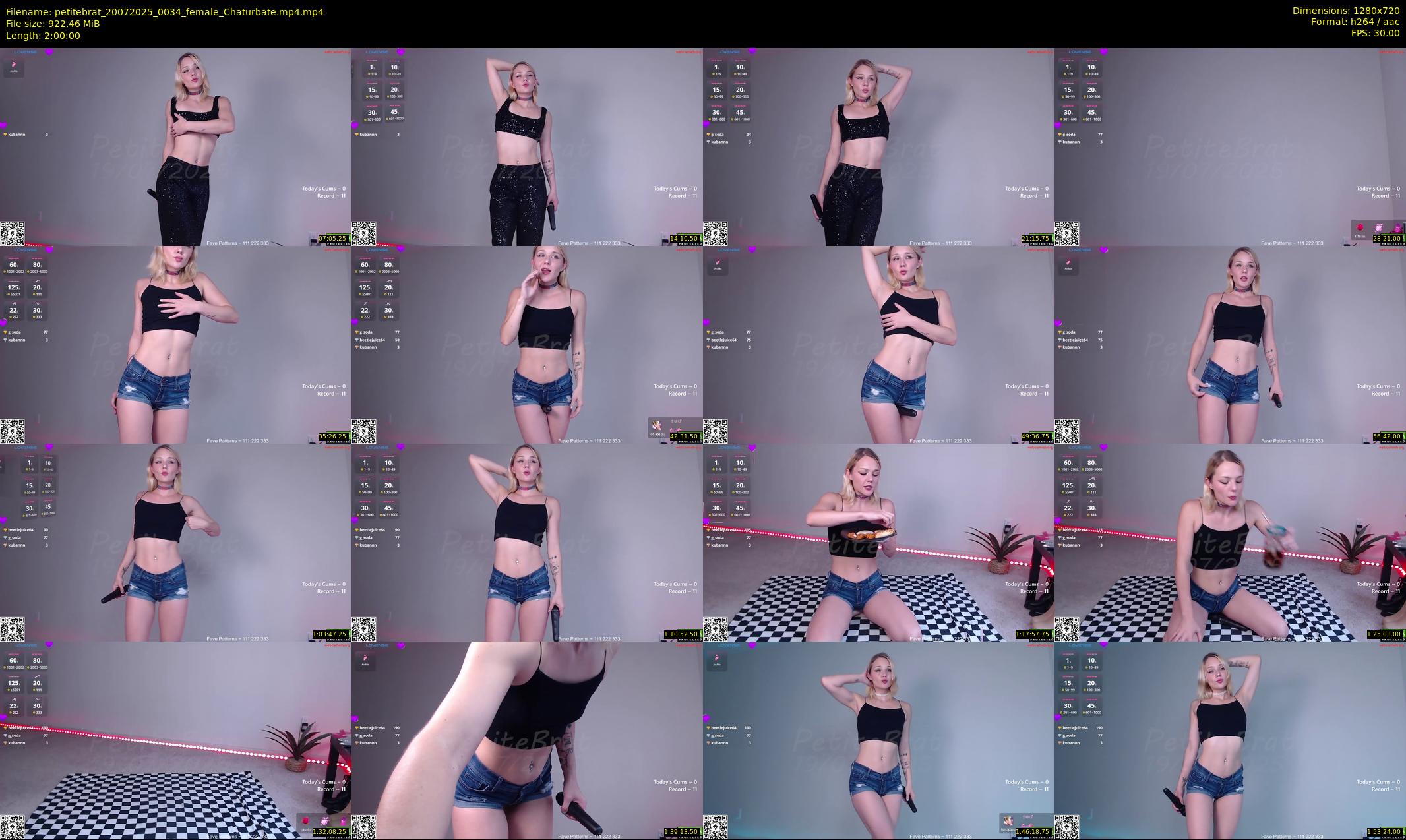 petitebrat — 120 minute Chaturbate female cam show recording, 720p, Jul 20, 2025