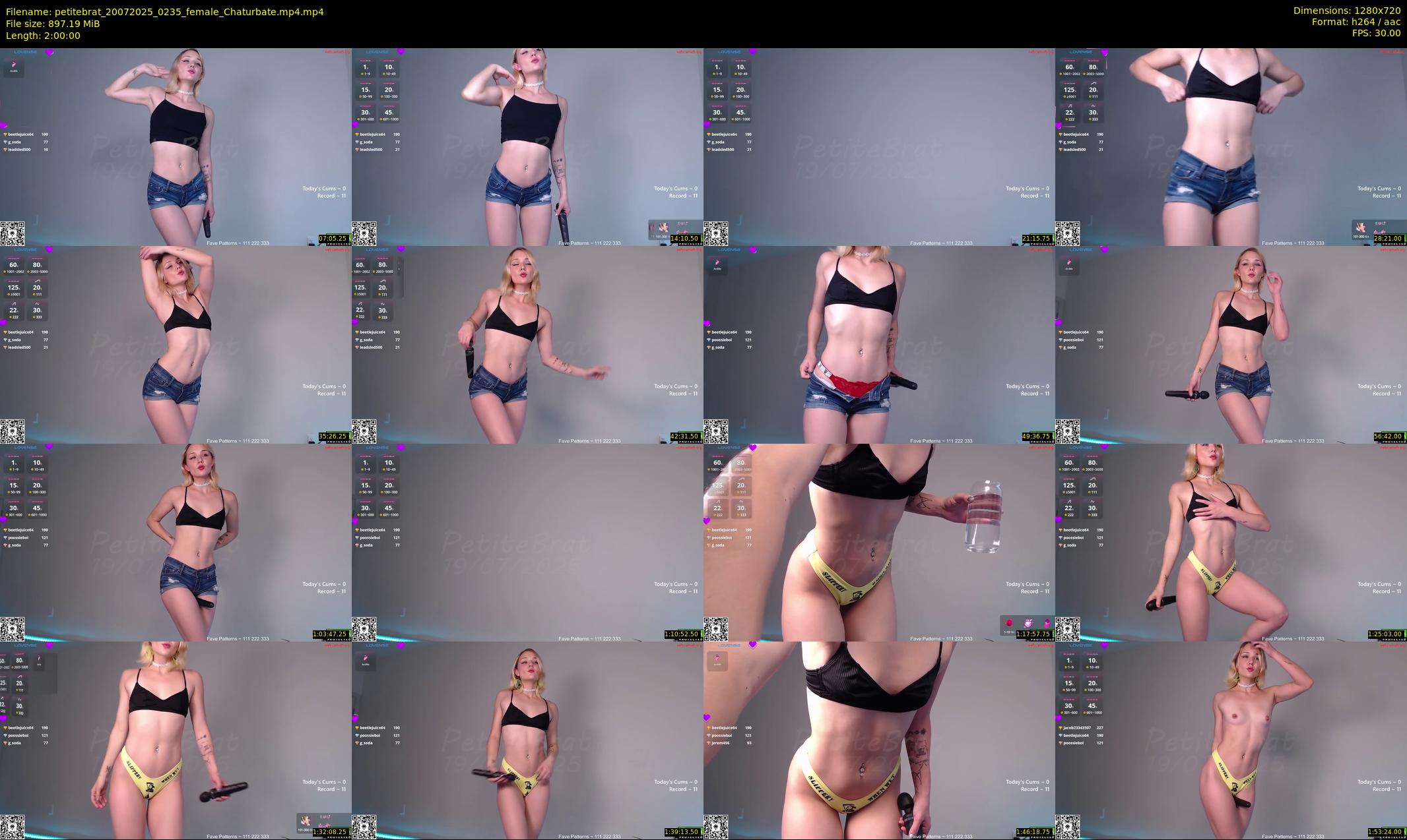 petitebrat — 120 minute Chaturbate female cam show recording, 720p, Jul 20, 2025
