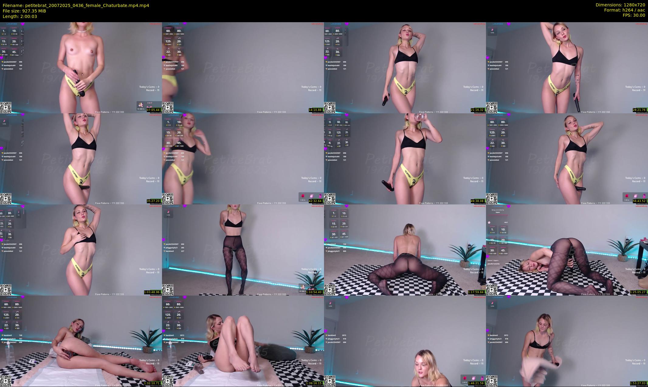 petitebrat — 121 minute Chaturbate female cam show recording, 720p, Jul 20, 2025