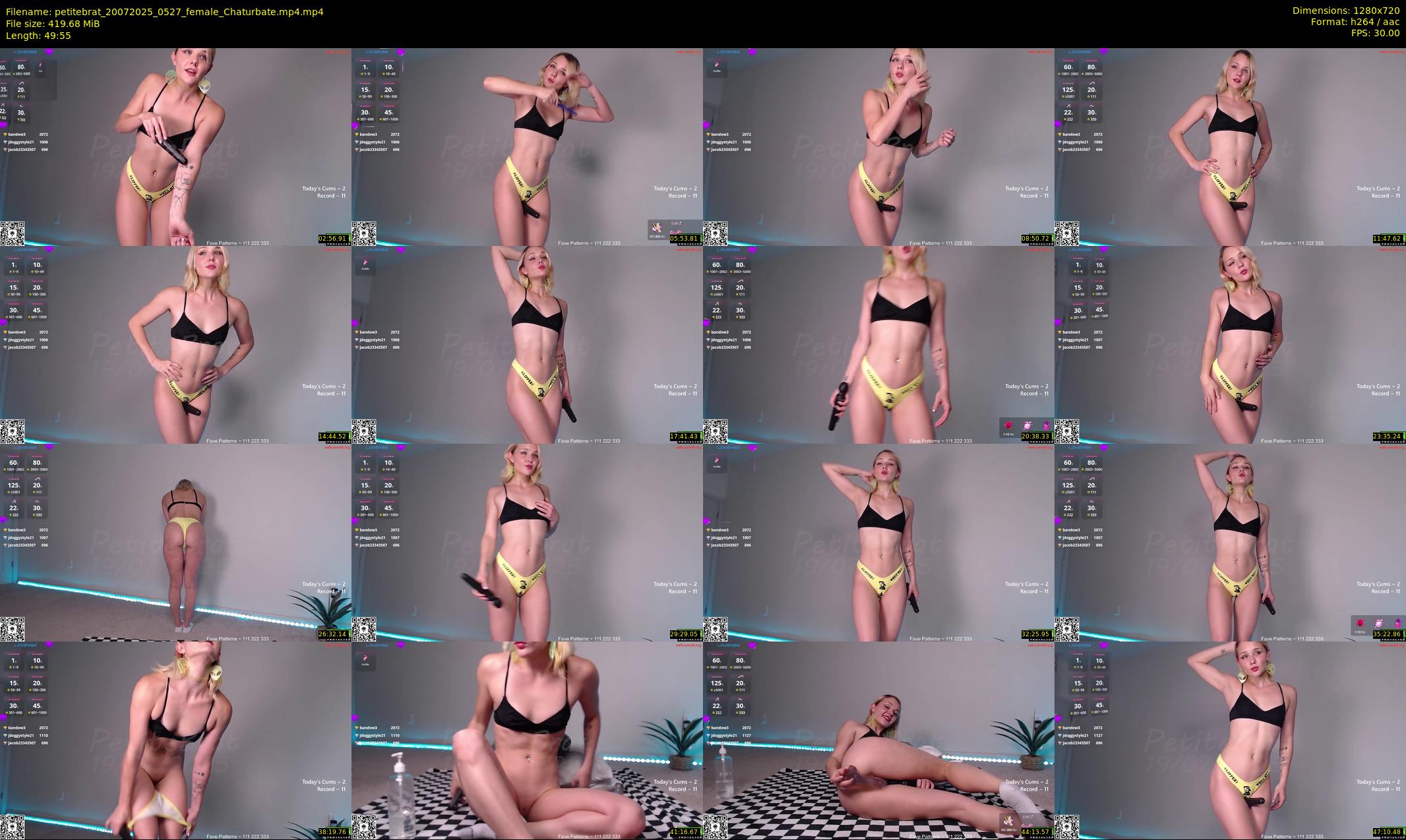 petitebrat — 50 minute Chaturbate female cam show recording, 720p, Jul 20, 2025