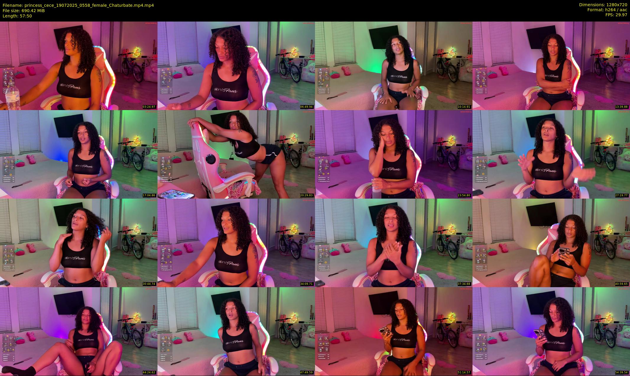 princess_cece — 58 minute Chaturbate female cam show recording, 720p, Jul 19, 2025