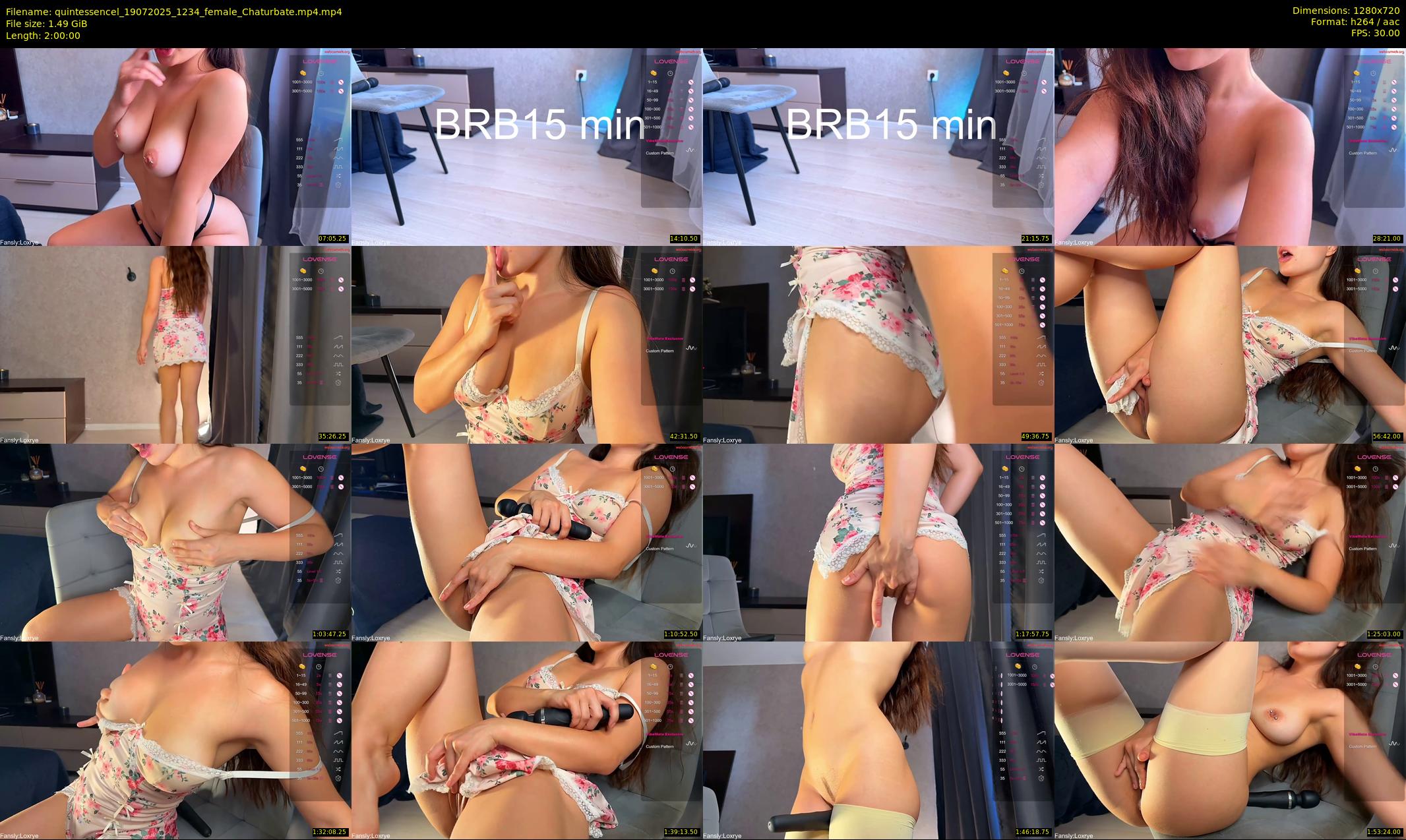 quintessencel — 120 minute Chaturbate female cam show recording, 720p, Jul 19, 2025