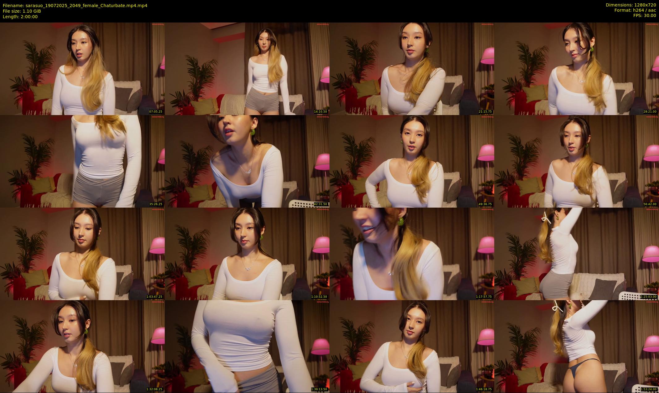 sarasuo — 120 minute Chaturbate female cam show recording, 720p, Jul 19, 2025