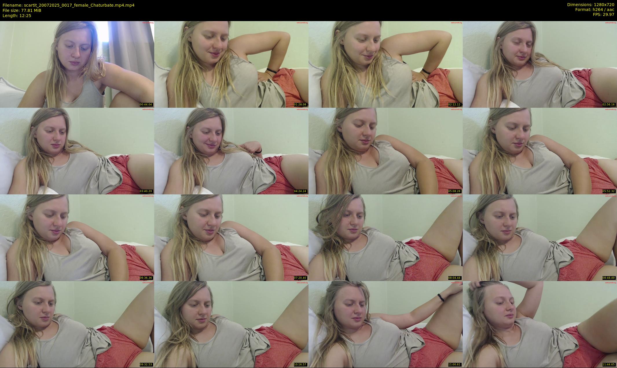 scartit — 13 minute Chaturbate female cam show recording, 720p, Jul 20, 2025