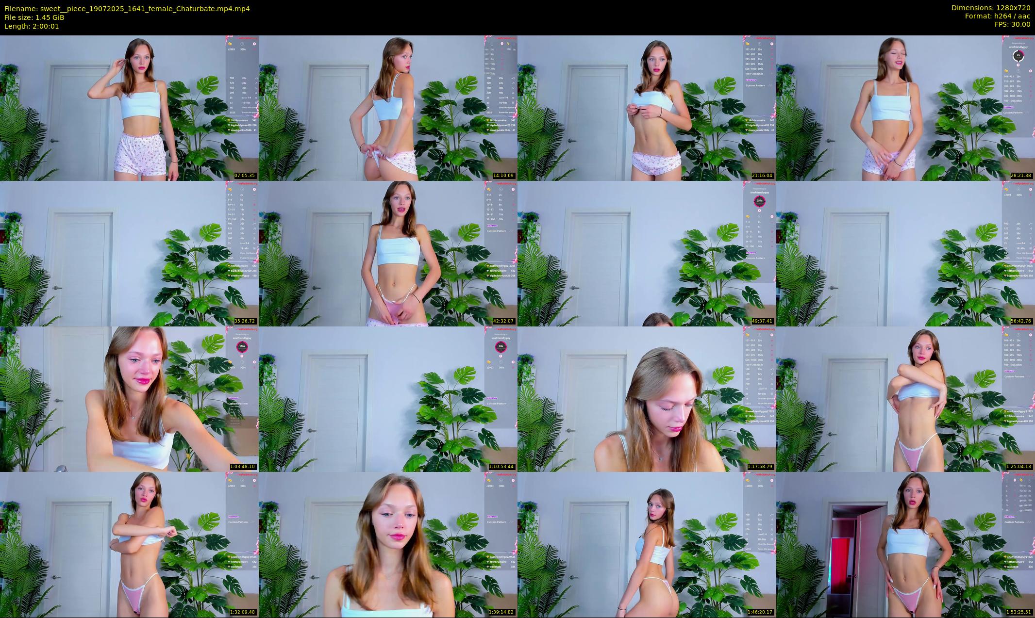 sweet__piece — 121 minute Chaturbate female cam show recording, 720p, Jul 19, 2025