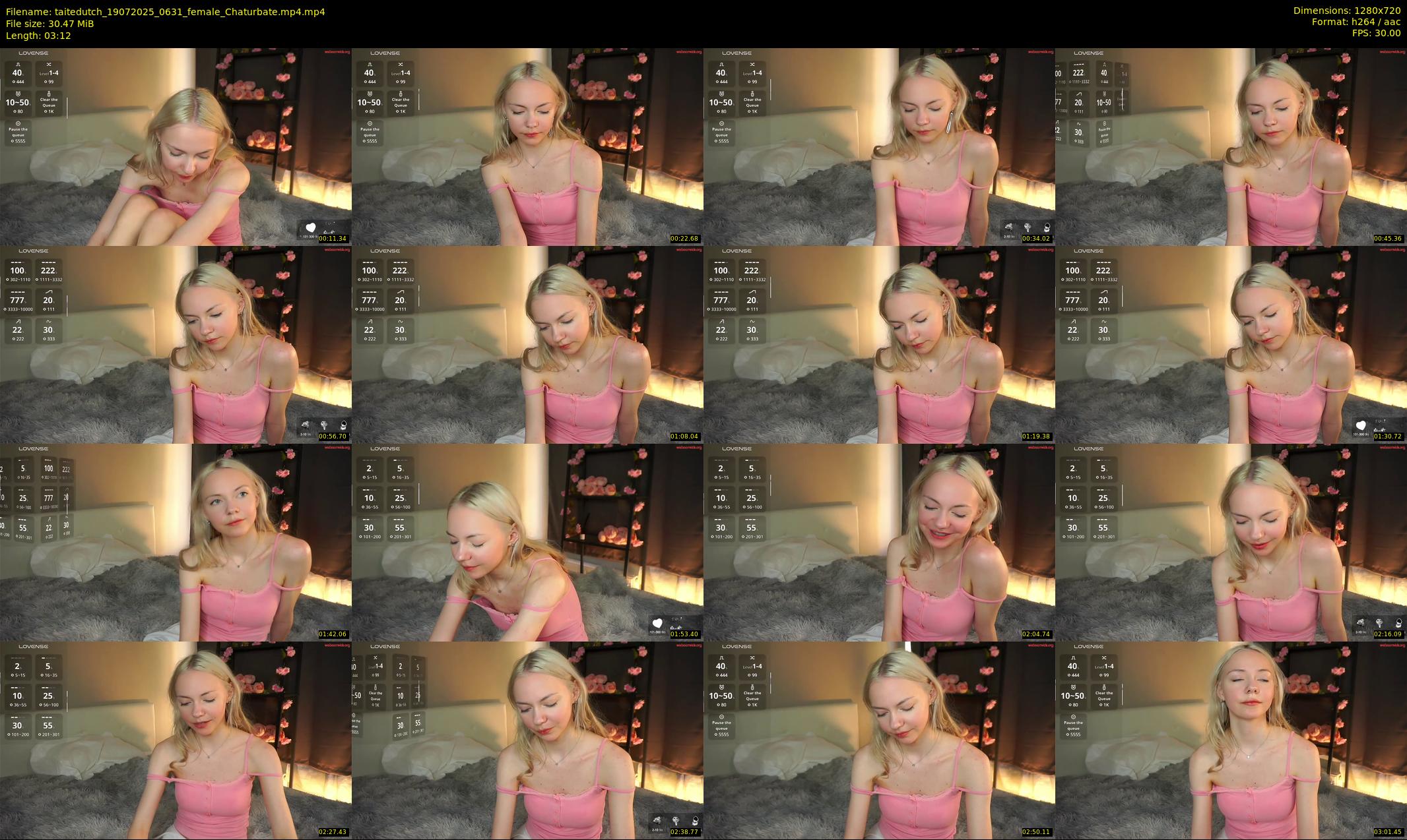 taitedutch — 4 minute Chaturbate female cam show recording, 720p, Jul 19, 2025