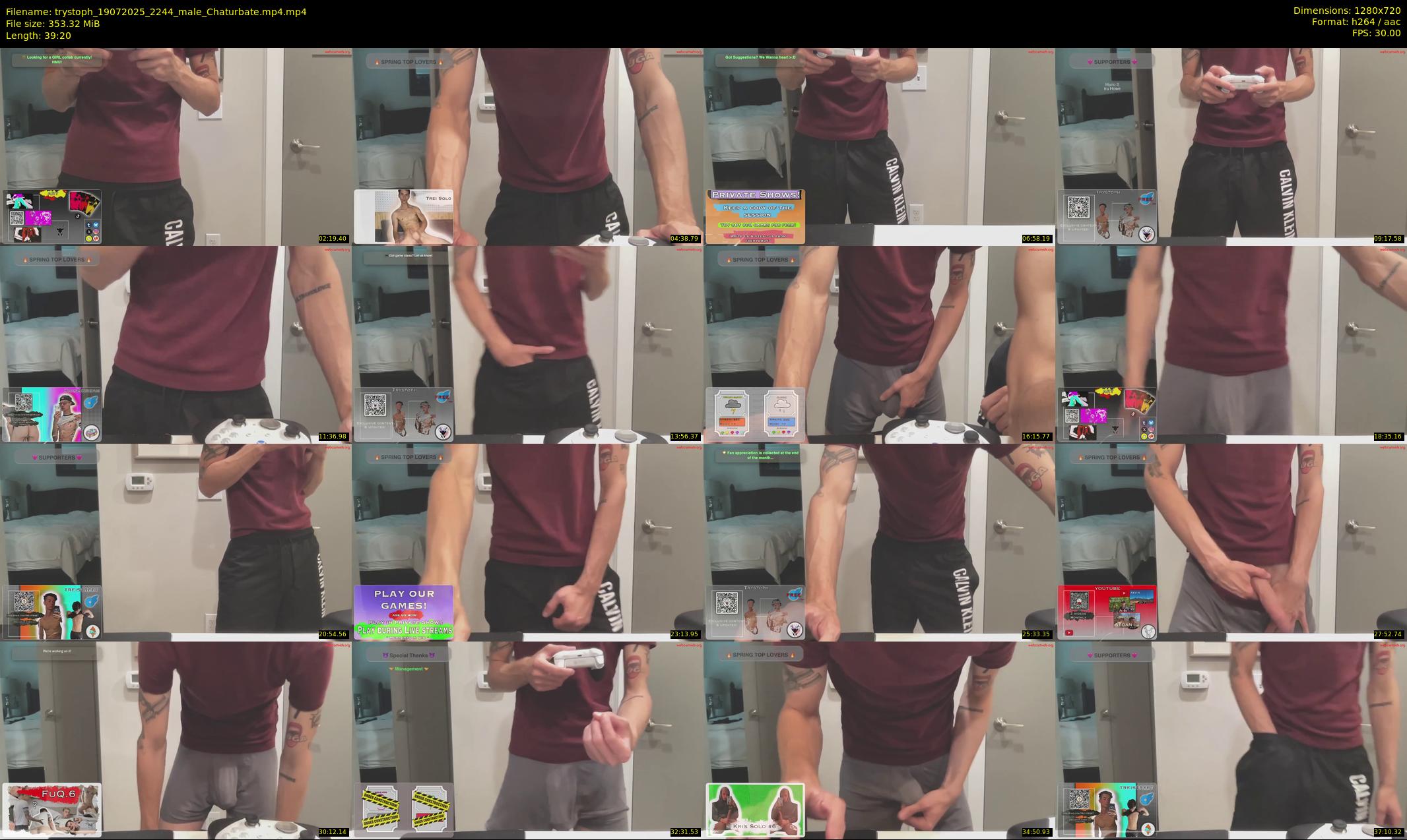 trystoph — 40 minute Chaturbate male cam show recording, 720p, Jul 19, 2025