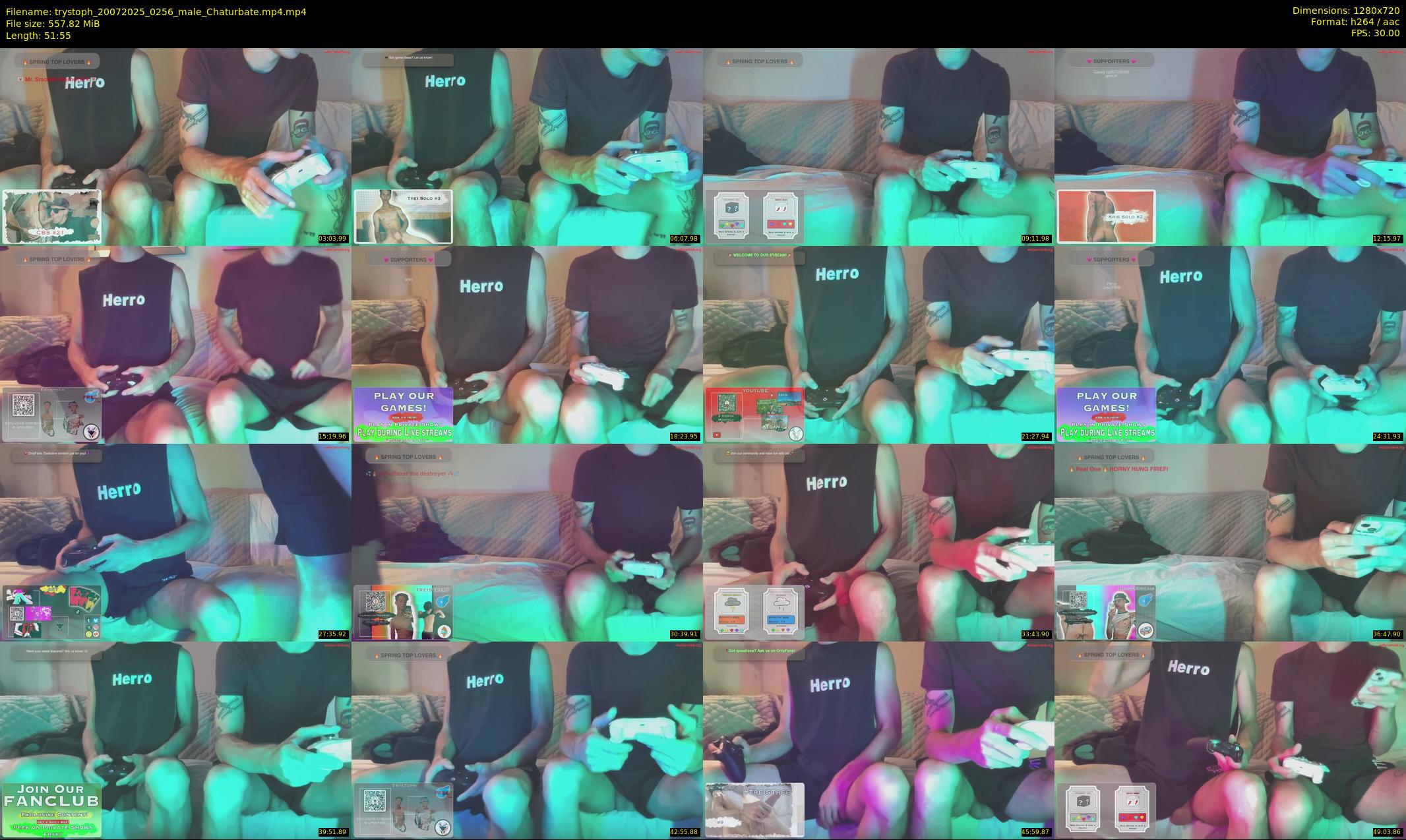 trystoph — 52 minute Chaturbate male cam show recording, 720p, Jul 20, 2025