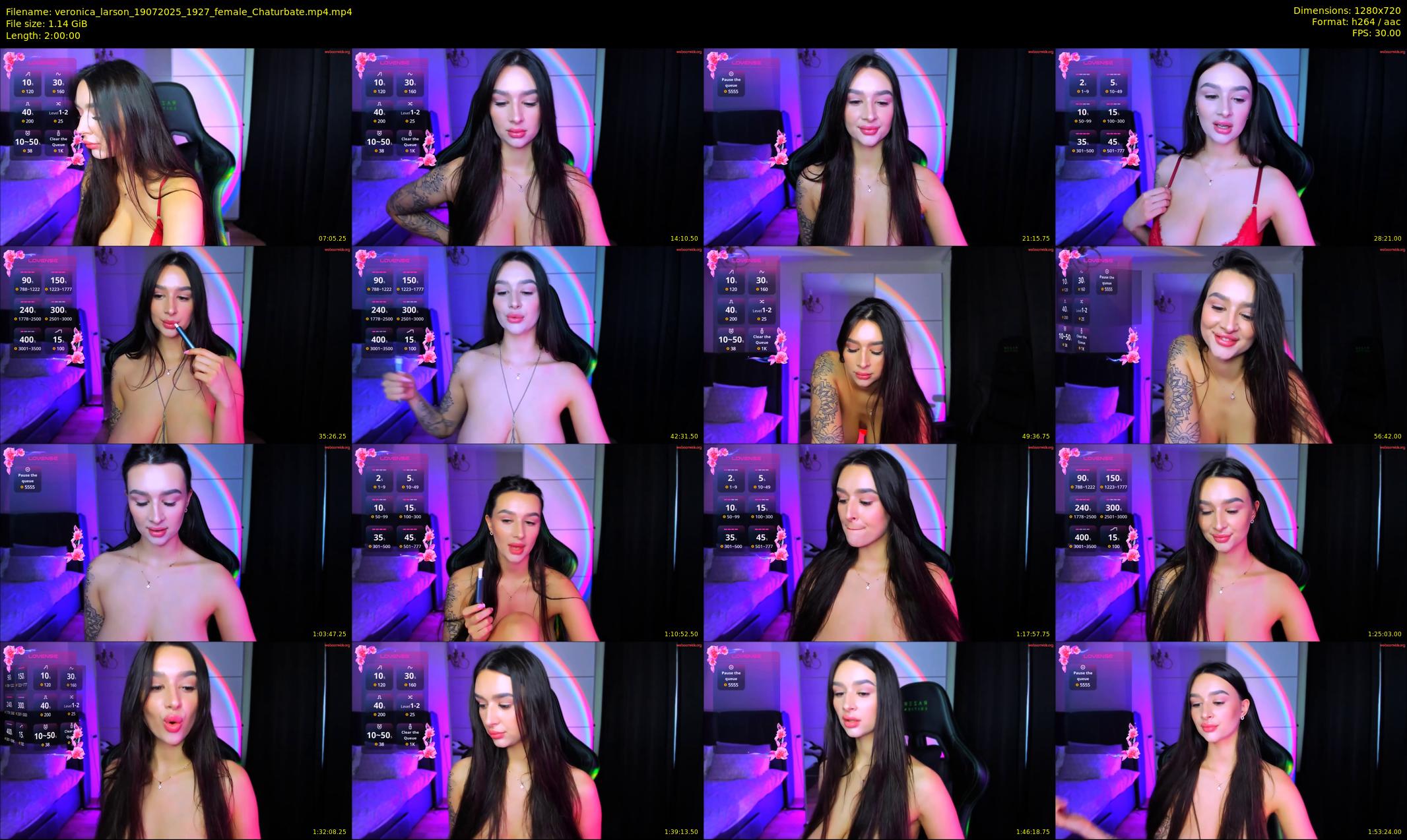 veronica_larson — 120 minute Chaturbate female cam show recording, 720p, Jul 19, 2025