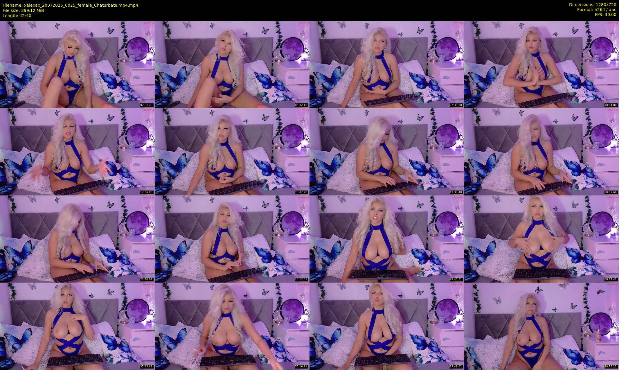 xalexax — 43 minute Chaturbate female cam show recording, 720p, Jul 20, 2025