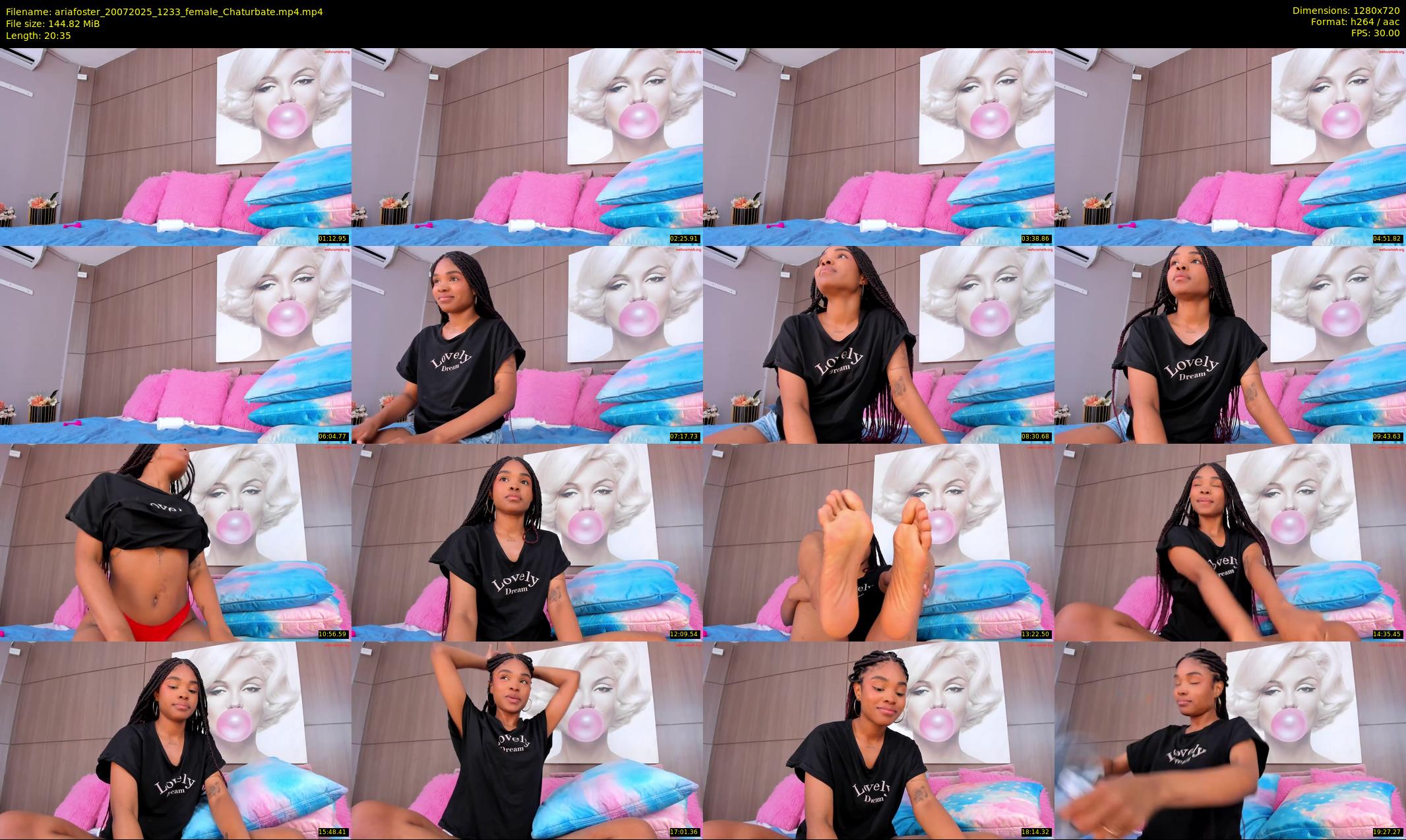 ariafoster — 21 minute Chaturbate female cam show recording, 720p, Jul 20, 2025