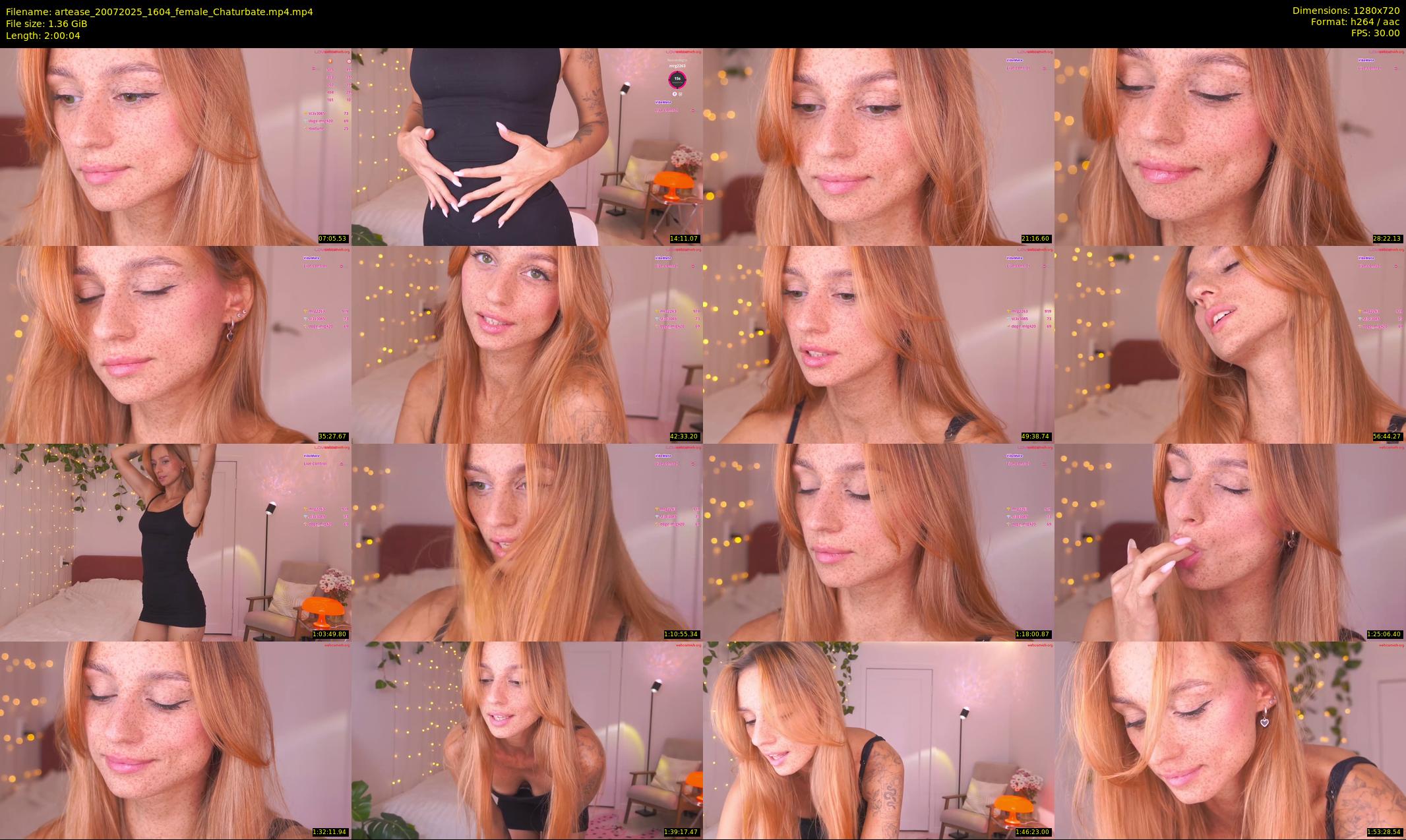 artease — 121 minute Chaturbate female cam show recording, 720p, Jul 20, 2025