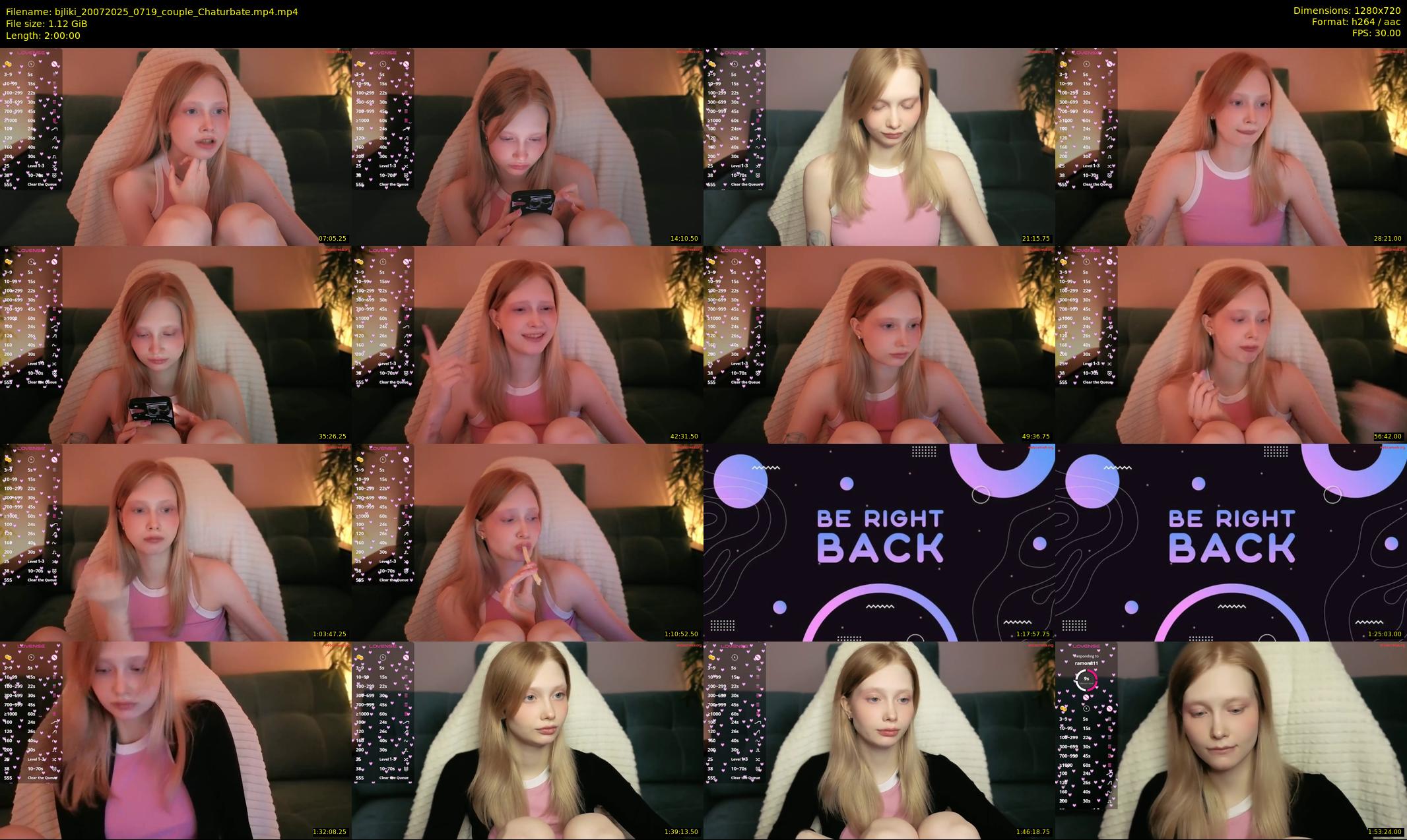 bjliki — 120 minute Chaturbate couple cam show recording, 720p, Jul 20, 2025