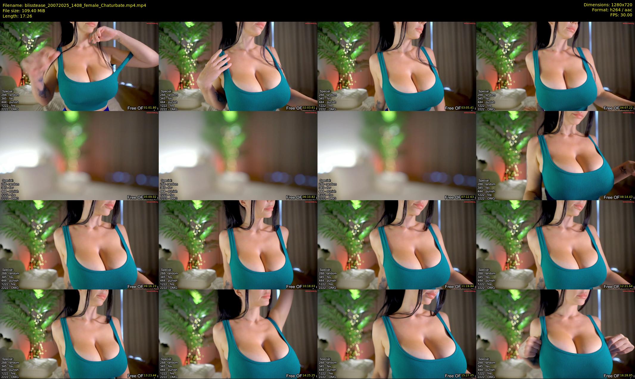 blisstease — 18 minute Chaturbate female cam show recording, 720p, Jul 20, 2025