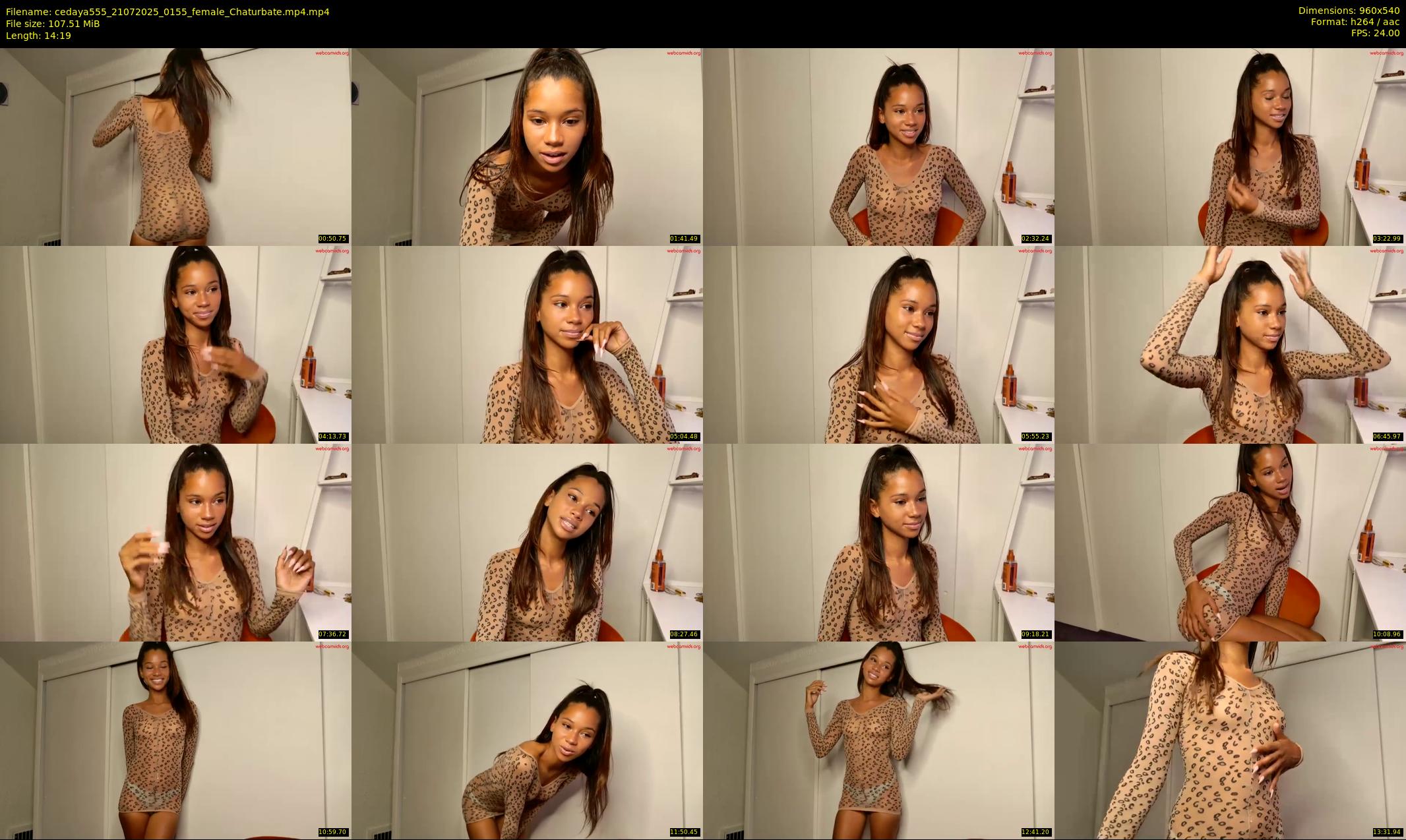 cedaya555 — 15 minute Chaturbate female cam show recording, 480p, Jul 21, 2025