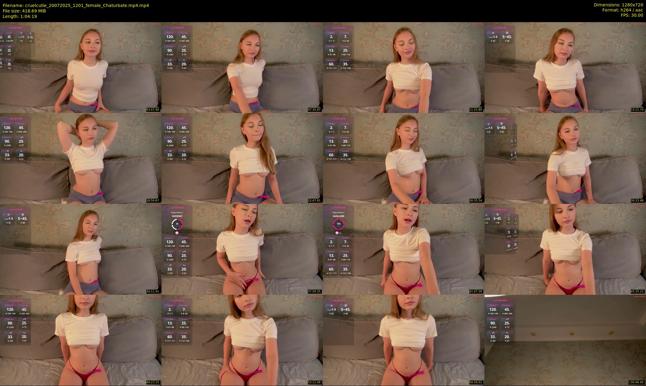 cruelcutie — 65 minute Chaturbate female cam show recording, 720p, Jul 20, 2025