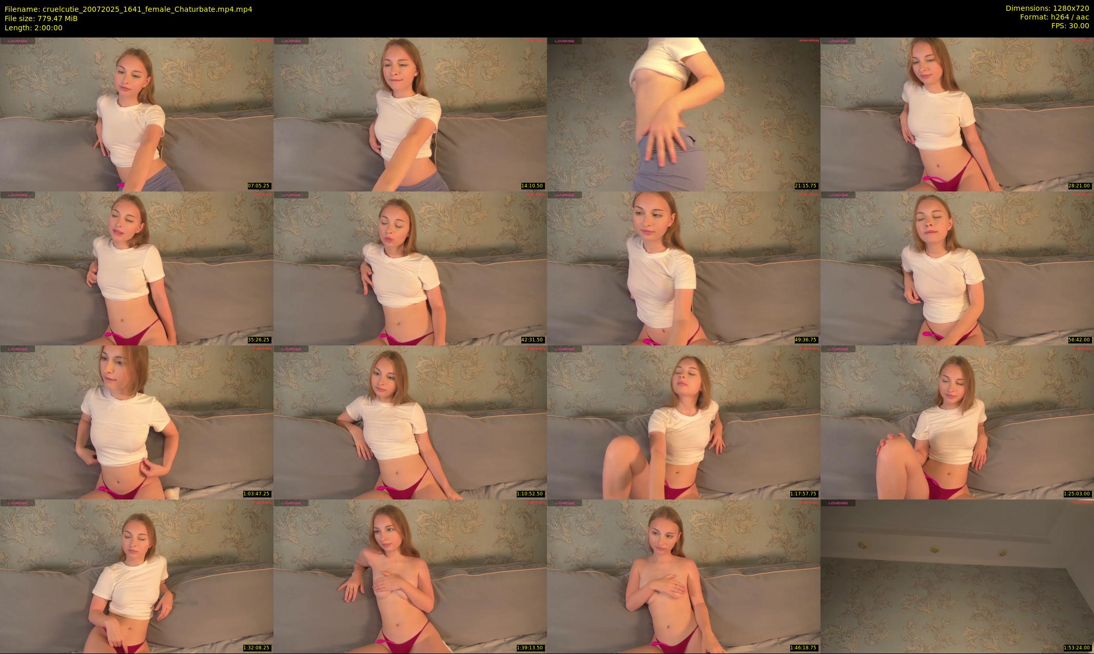 cruelcutie — 120 minute Chaturbate female cam show recording, 720p, Jul 20, 2025