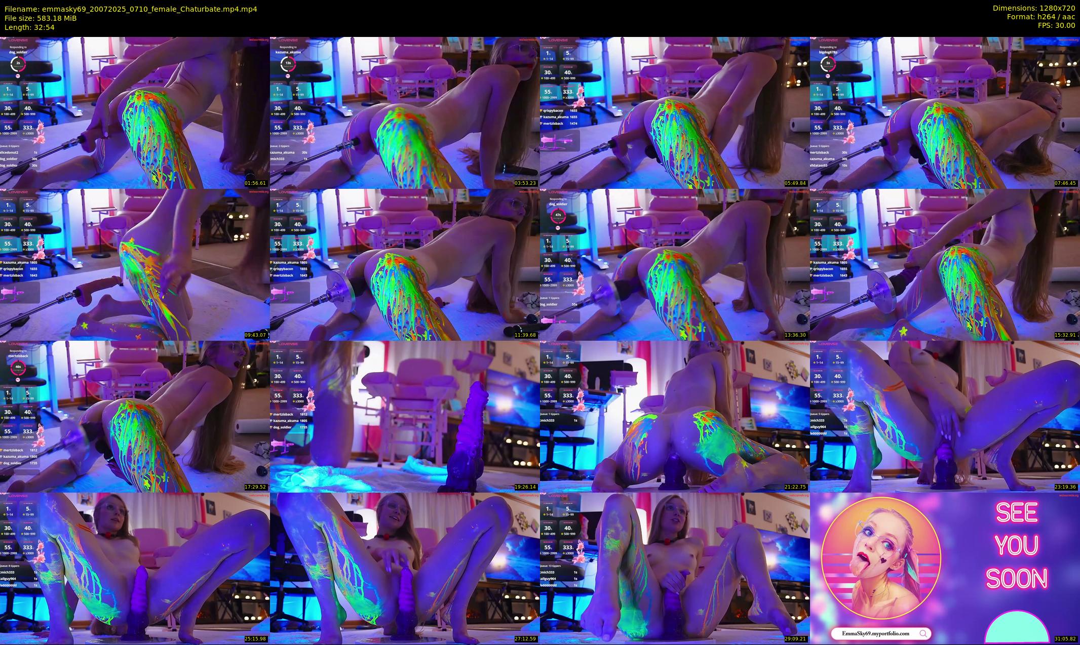 emmasky69 — 33 minute Chaturbate female cam show recording, 720p, Jul 20, 2025