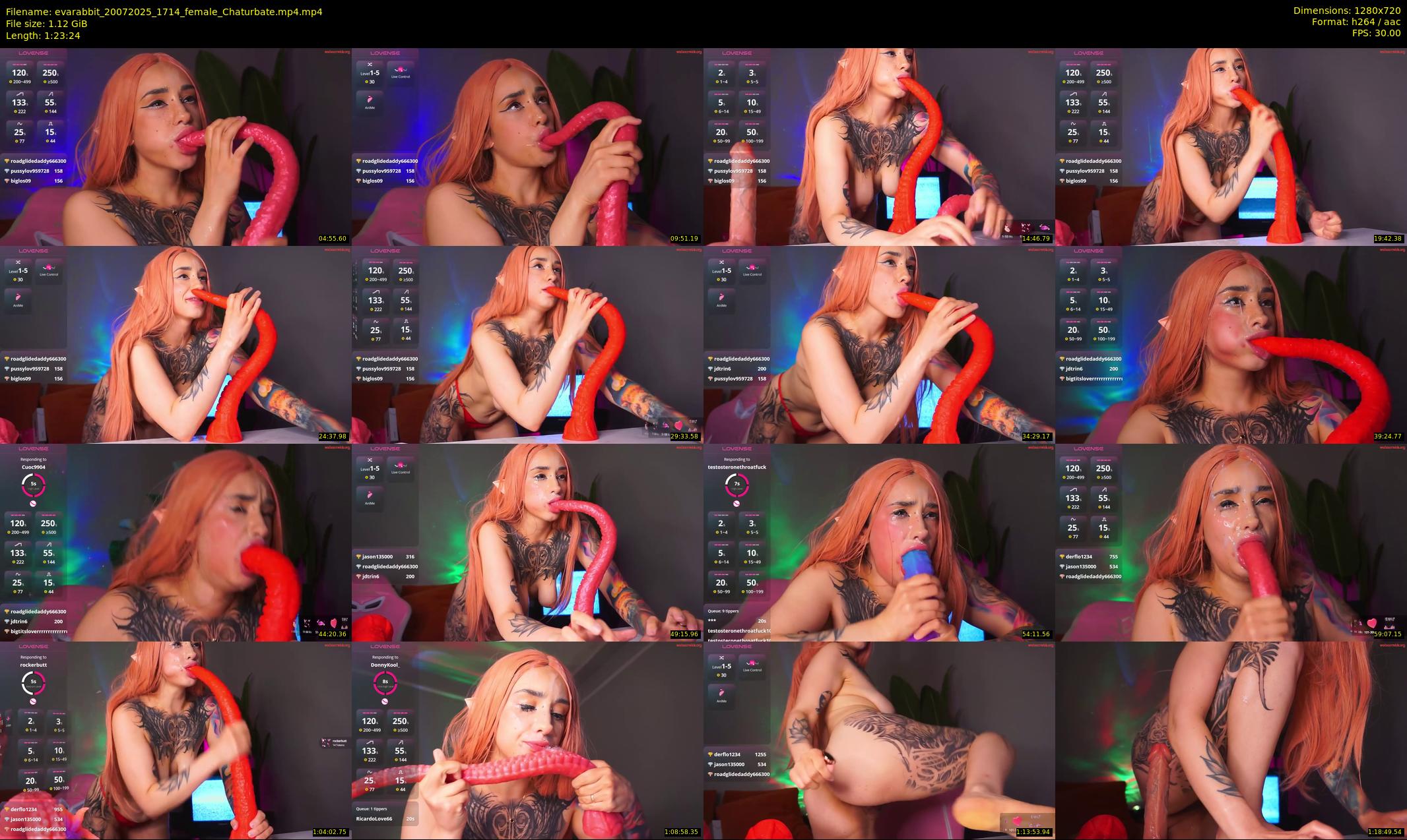 evarabbit — 84 minute Chaturbate female cam show recording, 720p, Jul 20, 2025