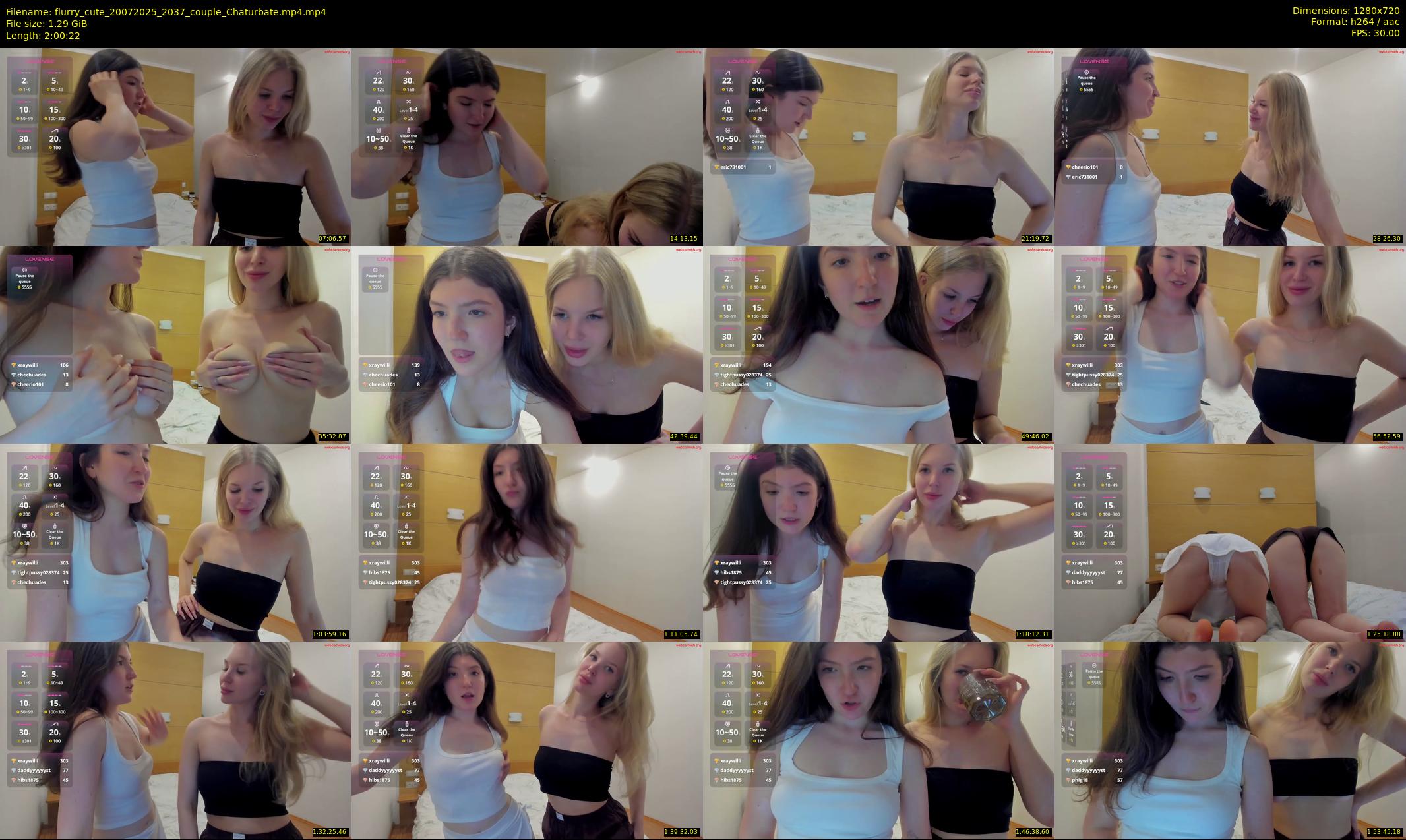 flurry_cute — 121 minute Chaturbate couple cam show recording, 720p, Jul 20, 2025