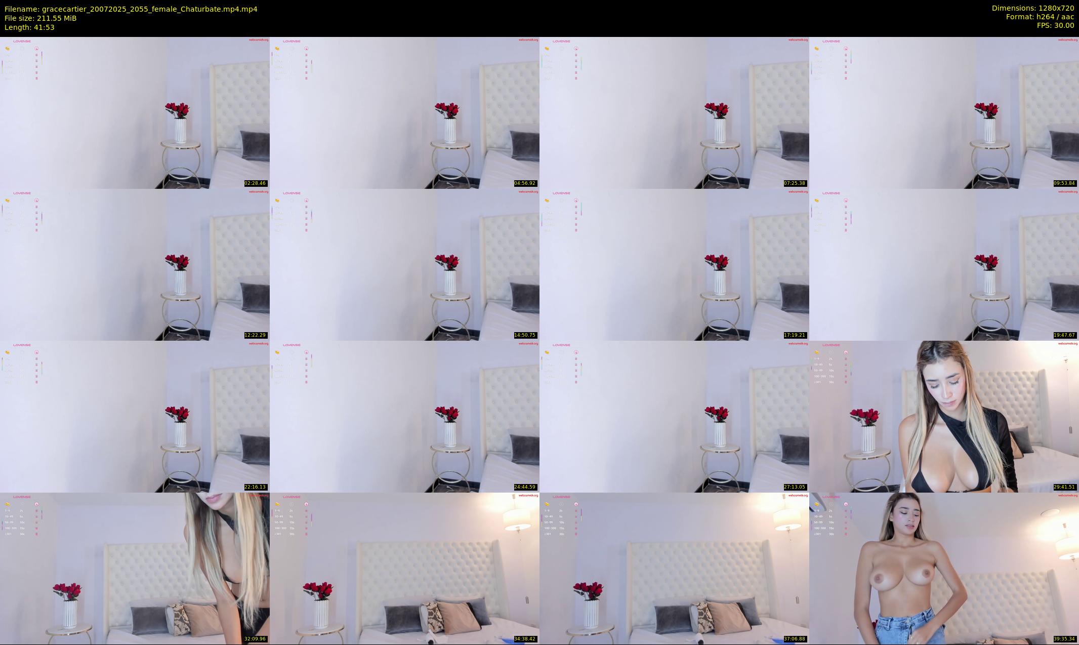gracecartier — 42 minute Chaturbate female cam show recording, 720p, Jul 20, 2025