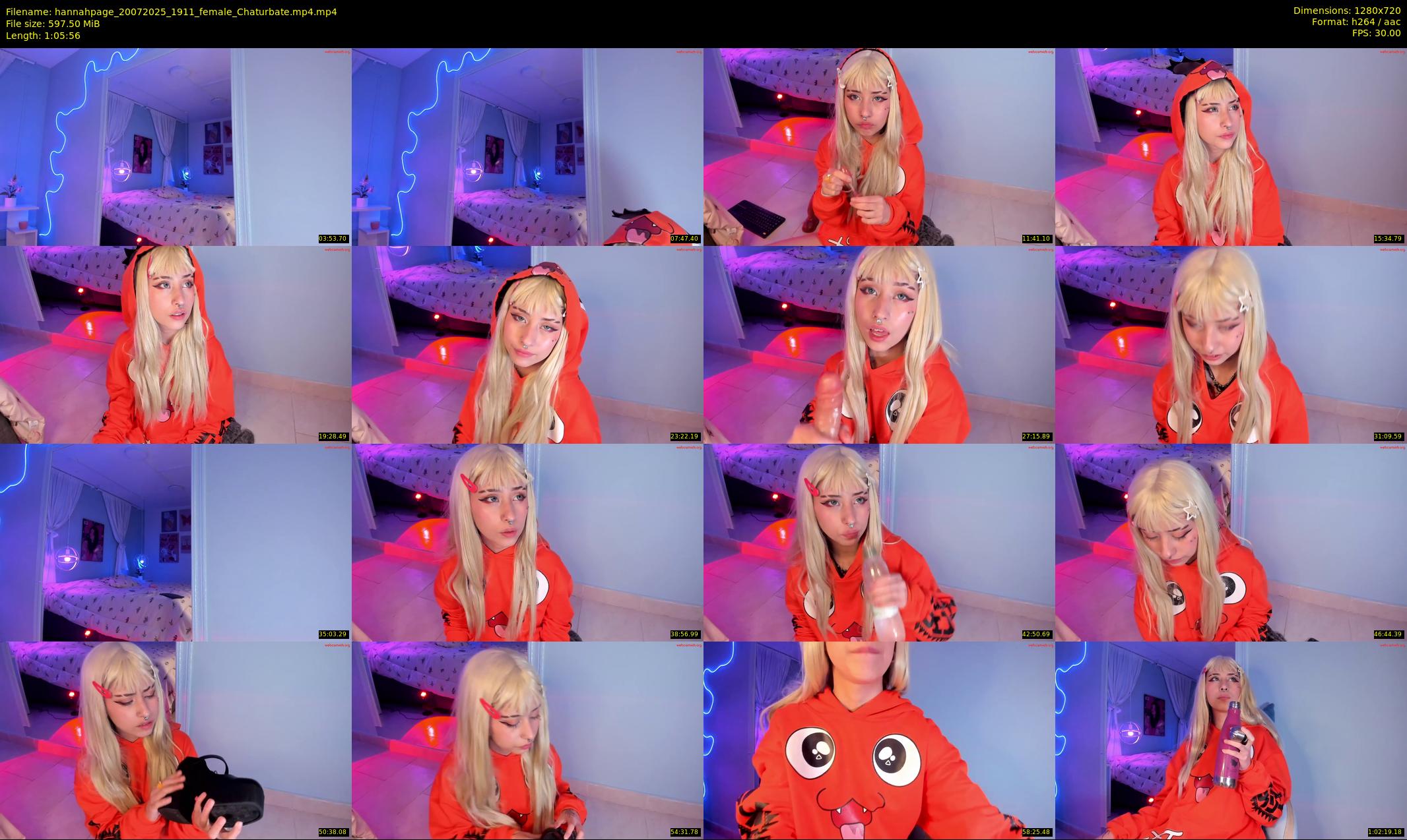 hannahpage — 66 minute Chaturbate female cam show recording, 720p, Jul 20, 2025