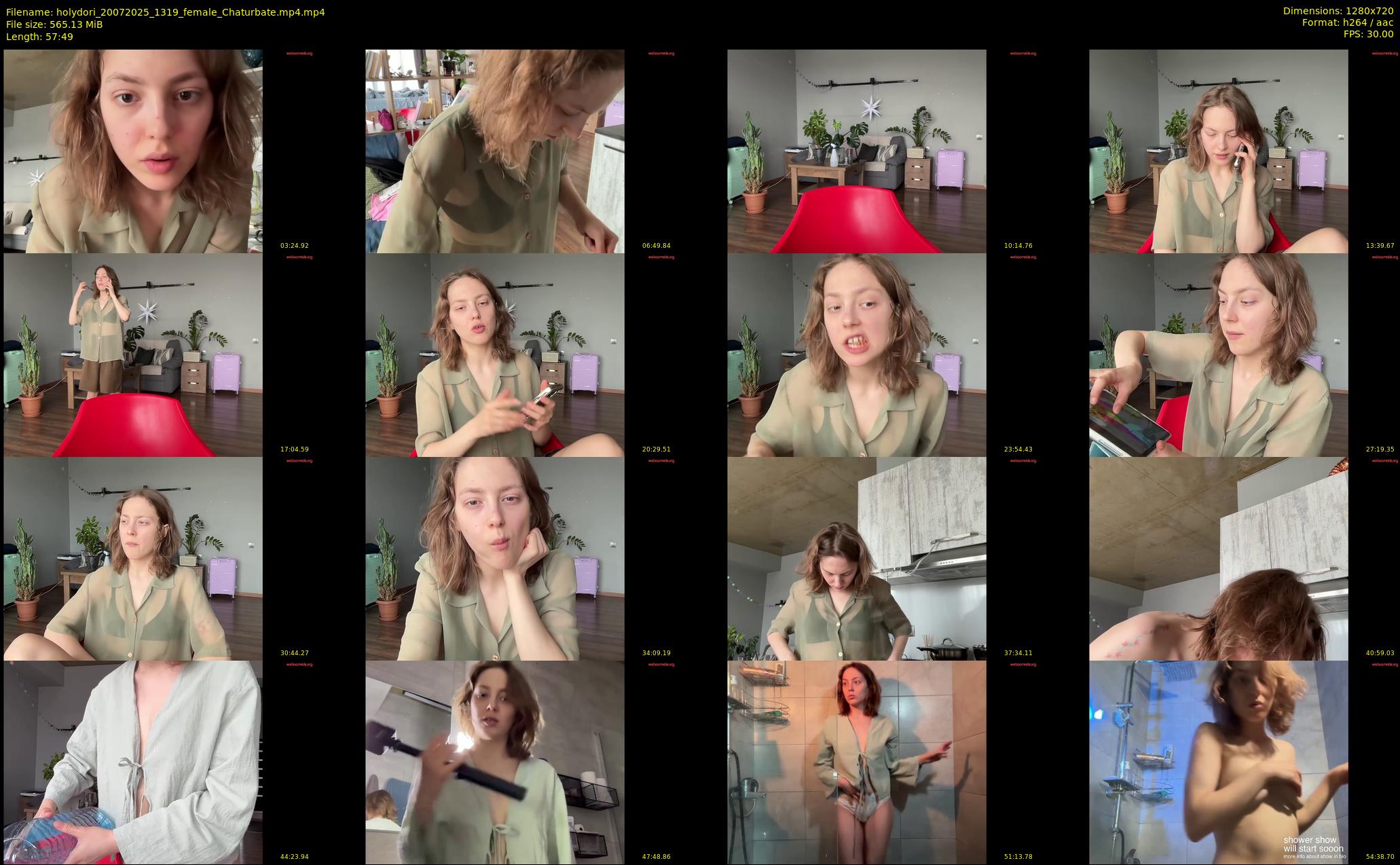holydori — 58 minute Chaturbate female cam show recording, 720p, Jul 20, 2025