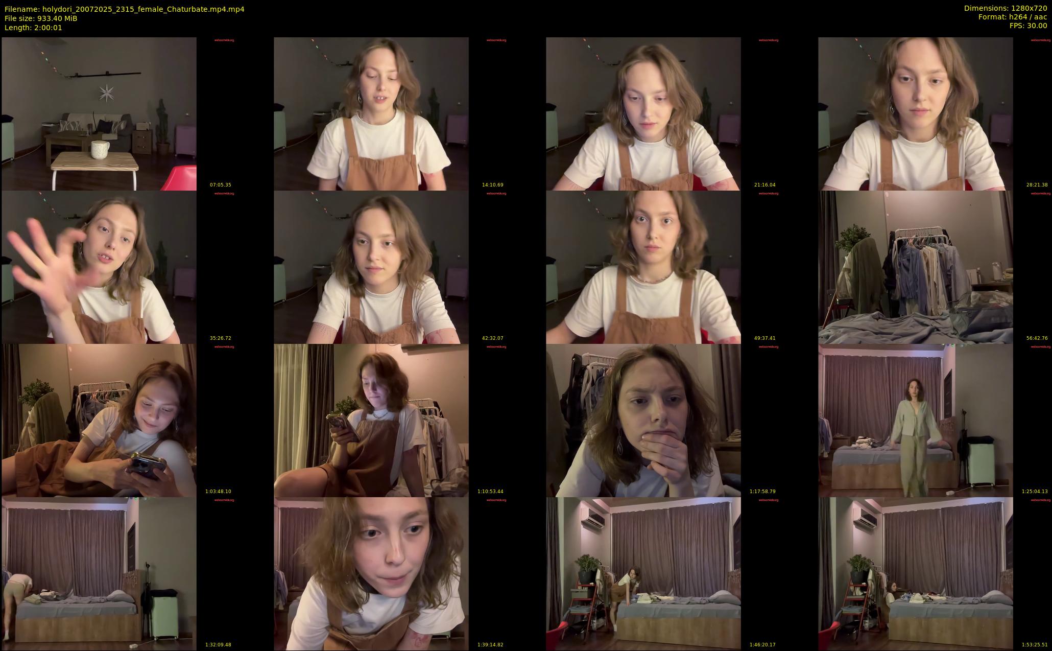holydori — 121 minute Chaturbate female cam show recording, 720p, Jul 20, 2025
