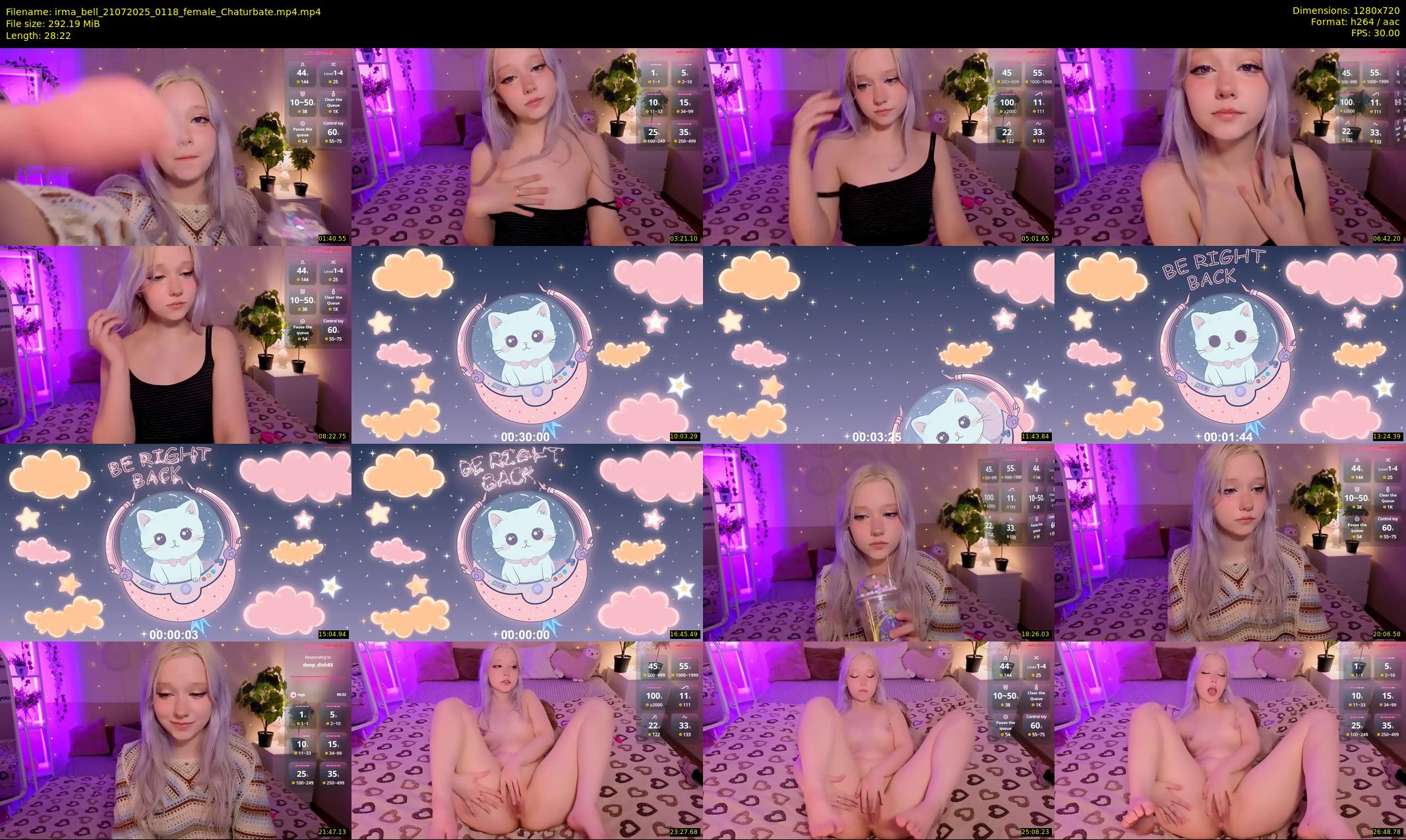 irma_bell — 29 minute Chaturbate female cam show recording, 720p, Jul 21, 2025