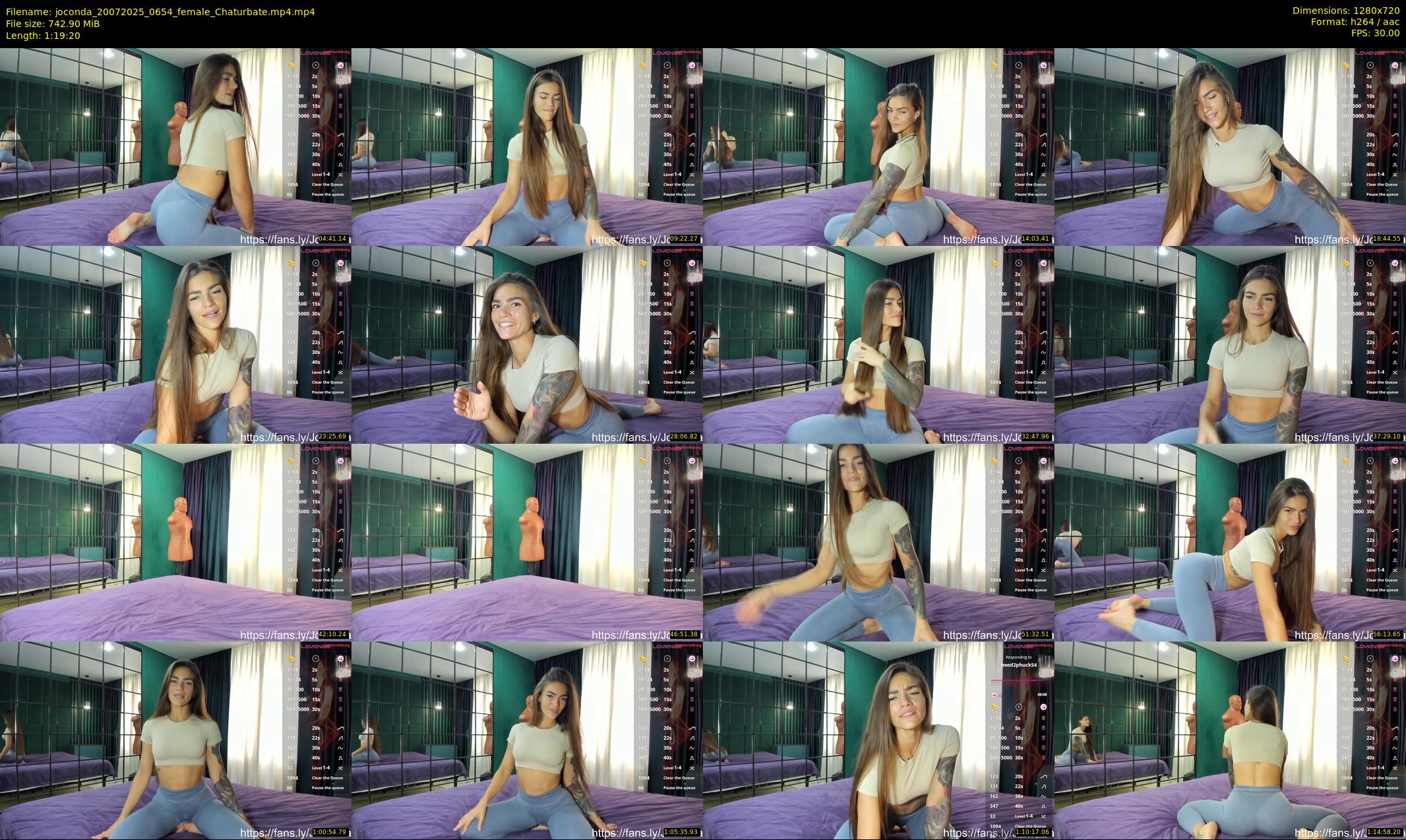 joconda — 80 minute Chaturbate female cam show recording, 720p, Jul 20, 2025