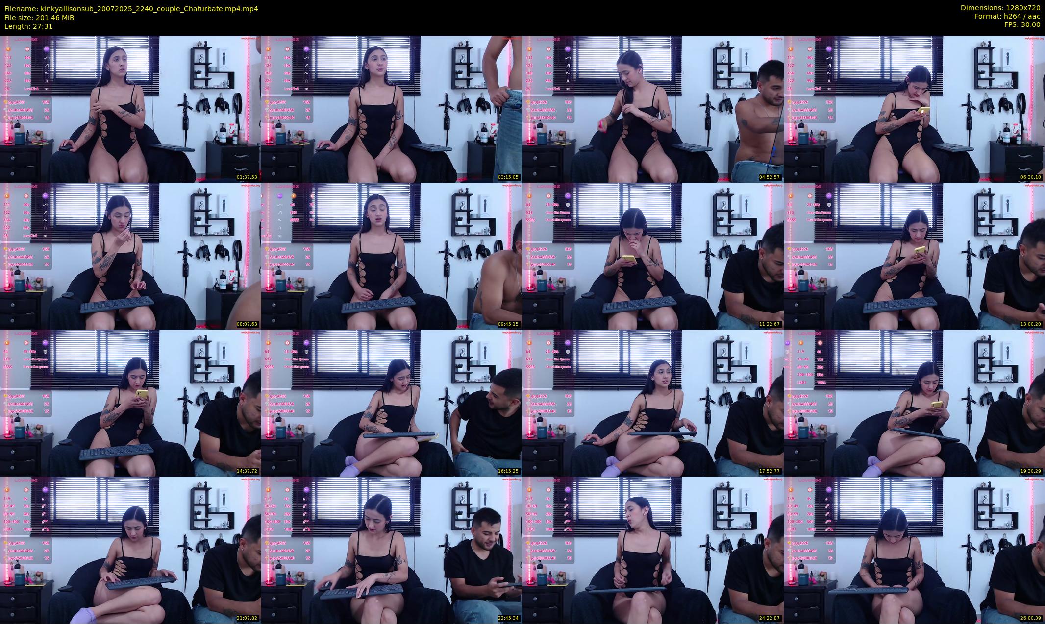 kinkyallisonsub — 28 minute Chaturbate couple cam show recording, 720p, Jul 20, 2025
