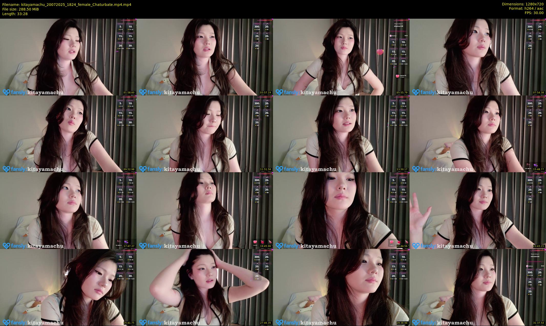kitayamachu — 34 minute Chaturbate female cam show recording, 720p, Jul 20, 2025