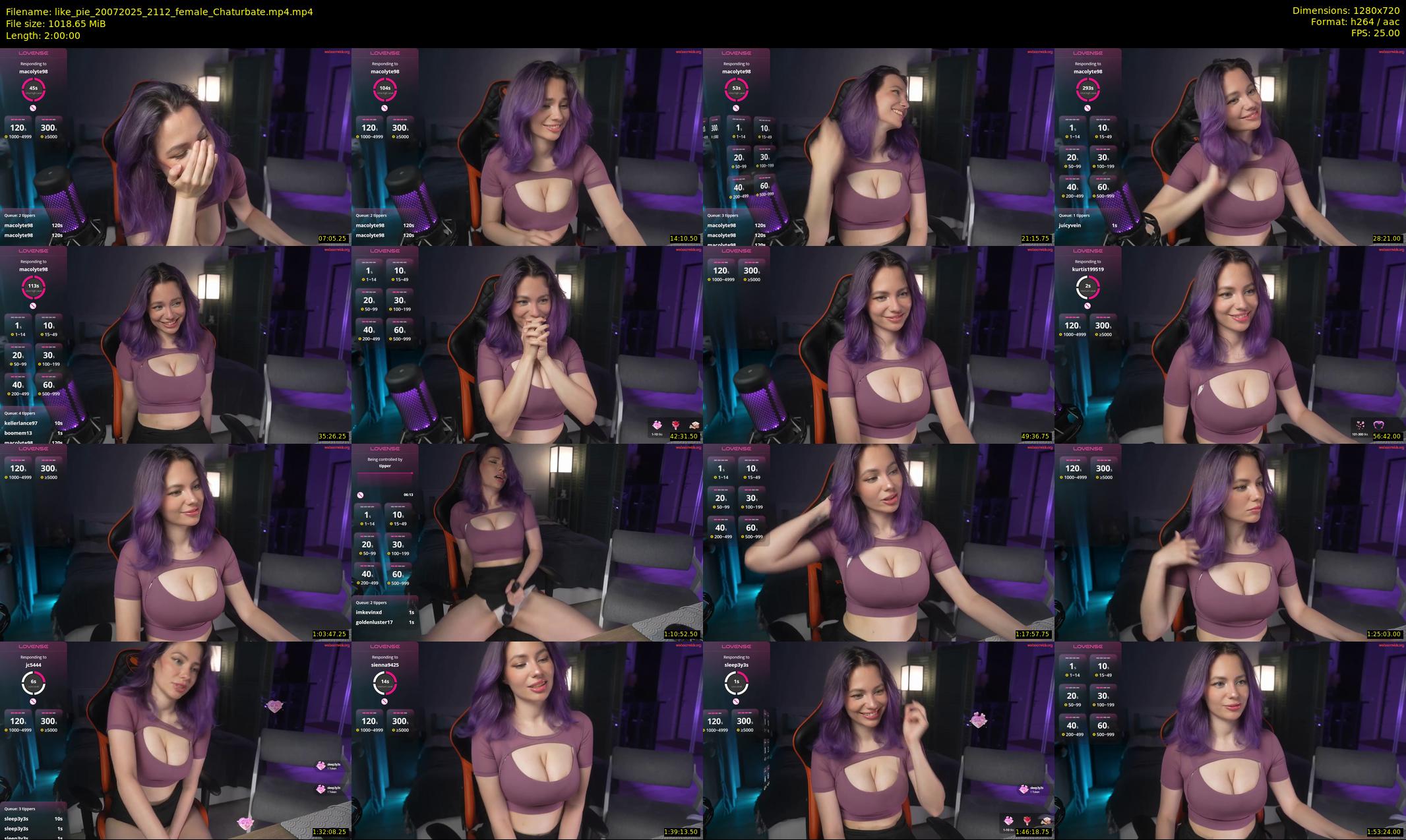 like_pie — 120 minute Chaturbate couple cam show recording, 720p, Jul 20, 2025