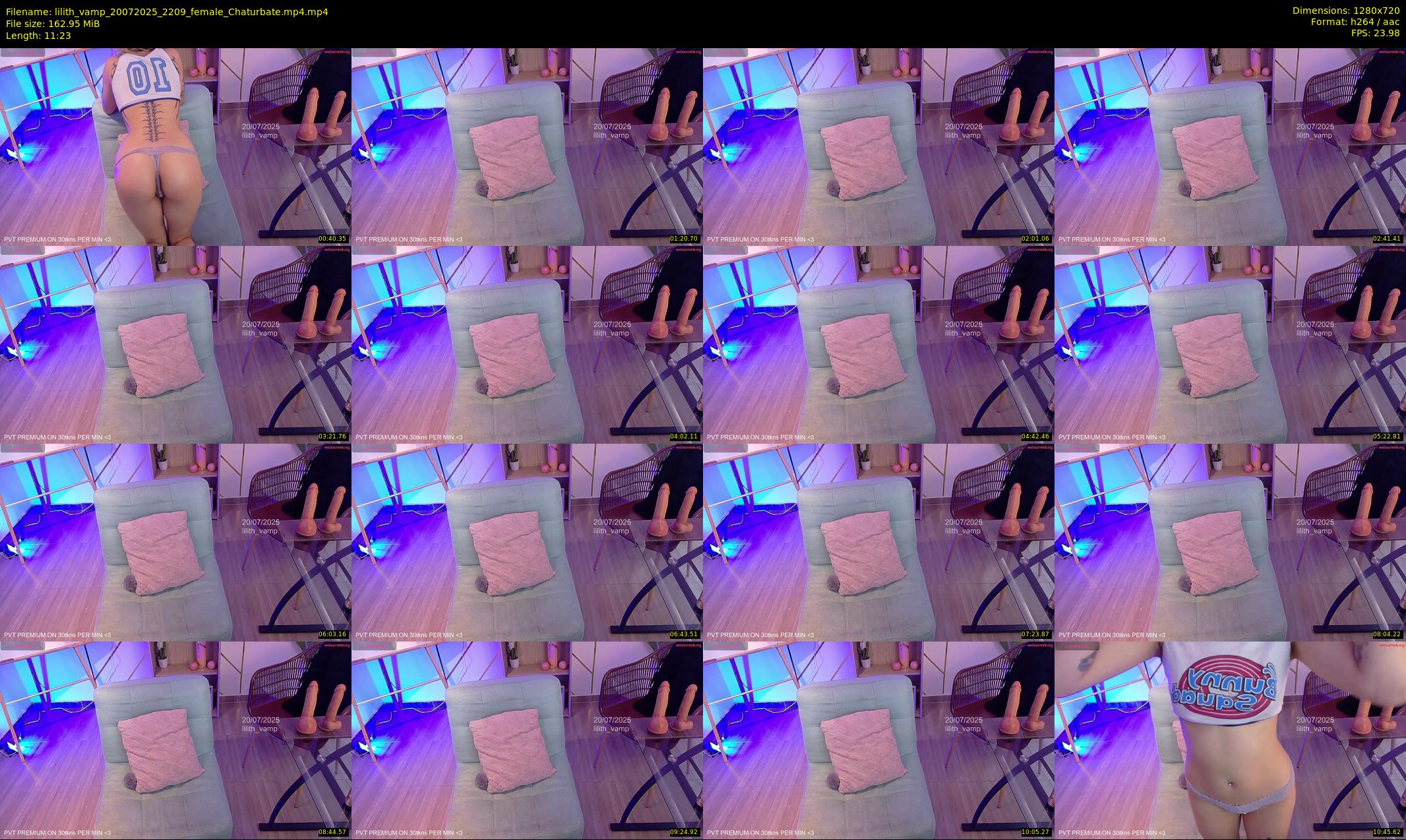 lilith_vamp — 12 minute Chaturbate female cam show recording, 720p, Jul 20, 2025