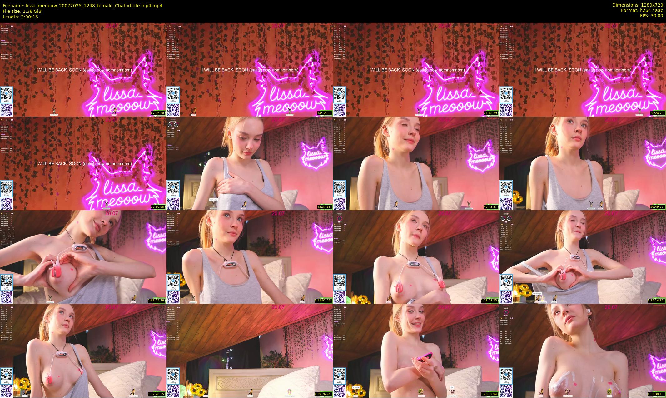 lissa_meooow — 121 minute Chaturbate female cam show recording, 720p, Jul 20, 2025