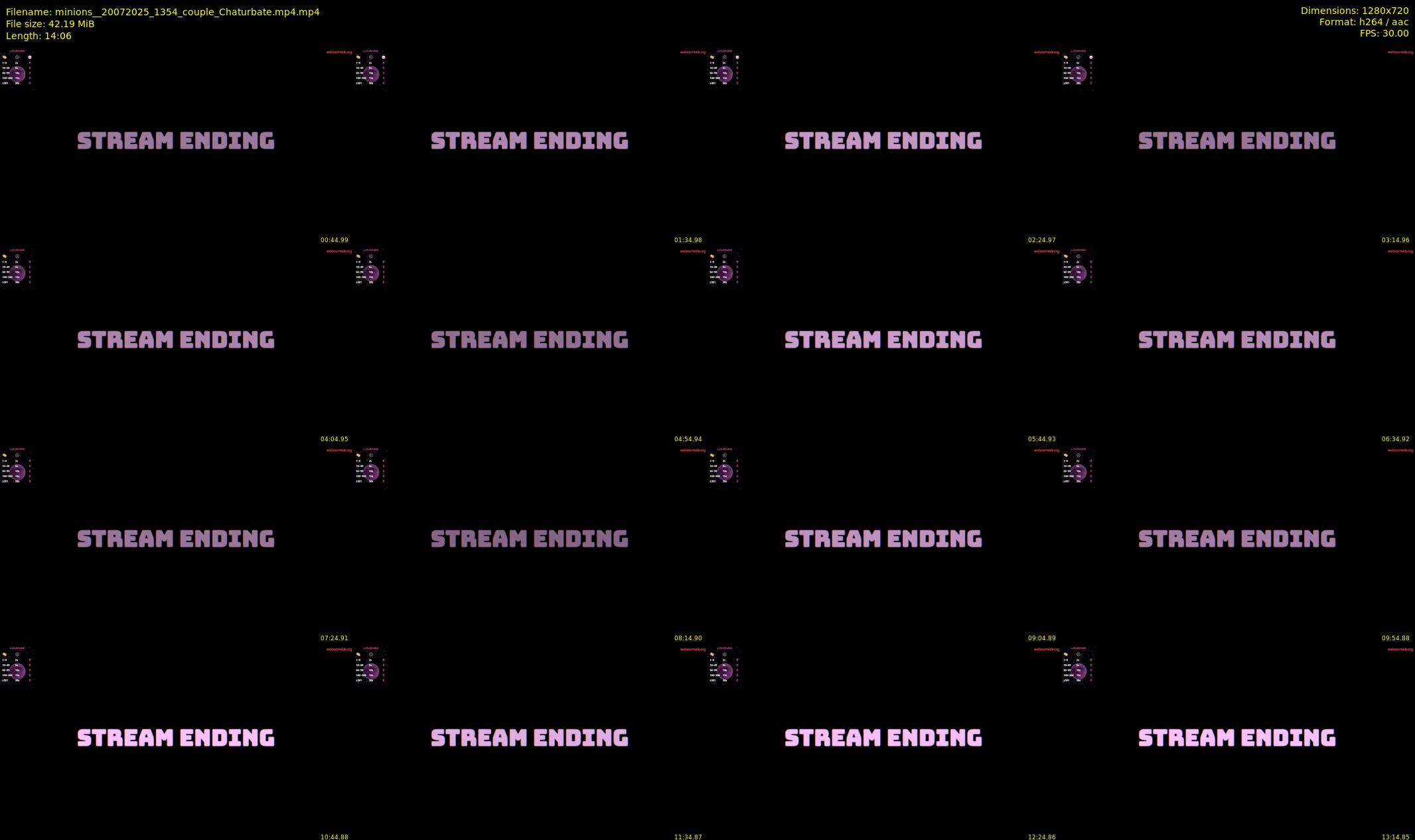 minions_ — 15 minute Chaturbate couple cam show recording, 720p, Jul 20, 2025